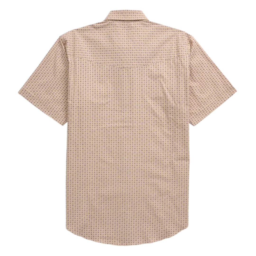 Ely Cattleman Men's Geometric Print Short Sleeve Snap Shirt