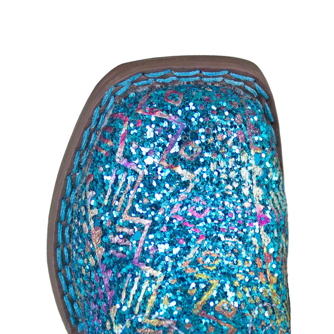 Roper Toddler Girls' Aztec Glitter Cowgirl Boots