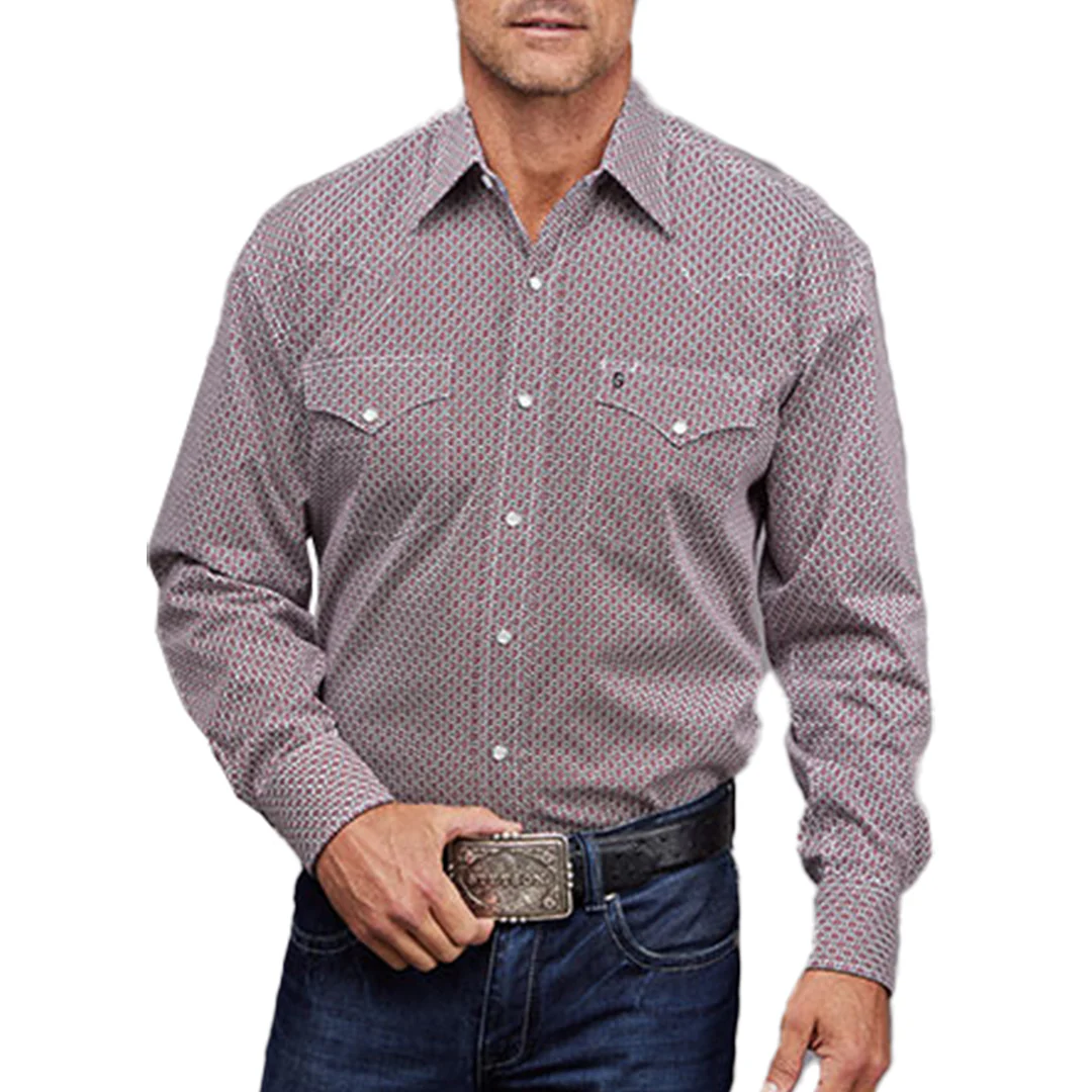 Stetson Men's Rhombus Diamond Snap Print Shirt