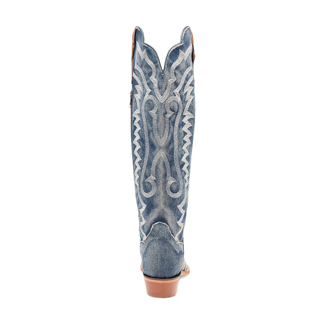 Dan Post Women's Darlin Denim Fabric Cowboy Boots