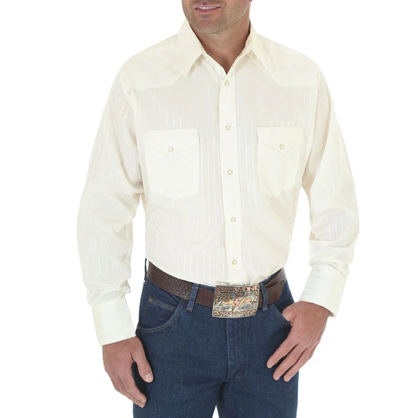 Wrangler Men's Sport Western Tonal Stripe Shirt
