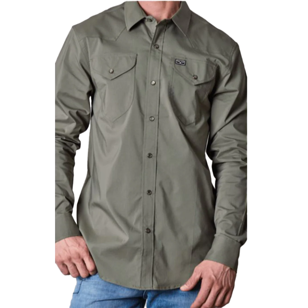 Kimes Ranch Men's Blackout Dress Long Sleeve Snap Shirt