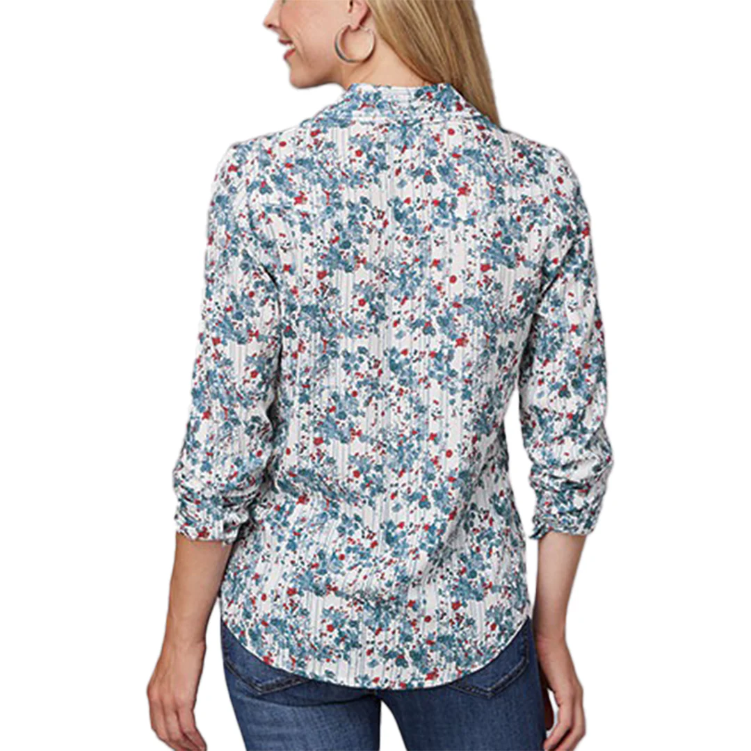 Roper Women's Floral Print Long Sleeve Button Shirt