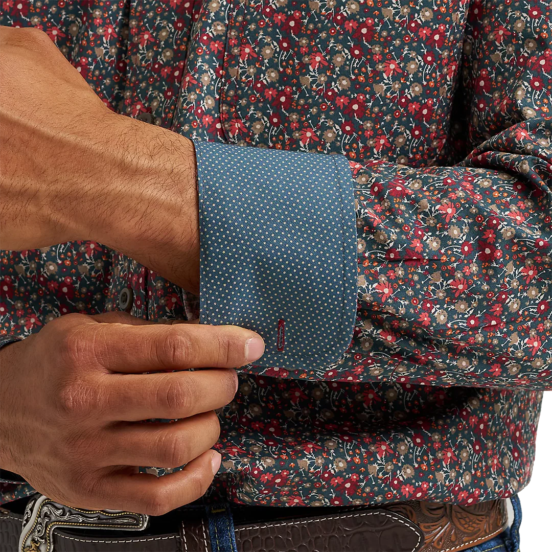 Wrangler Men's George Strait Long Sleeve Button Printed Shirt