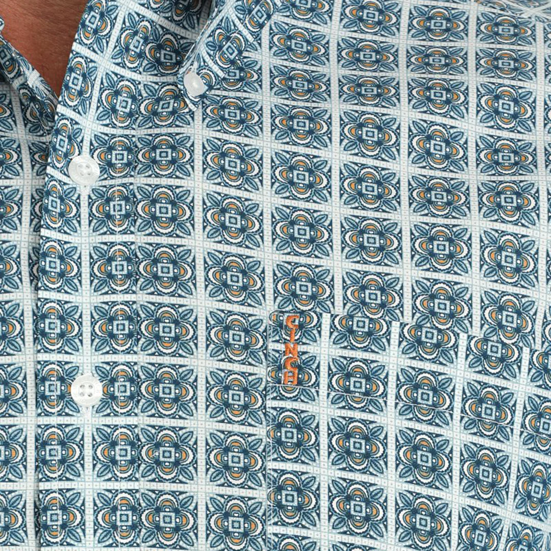 Cinch Men's Plaid Long Sleeve Button Shirt