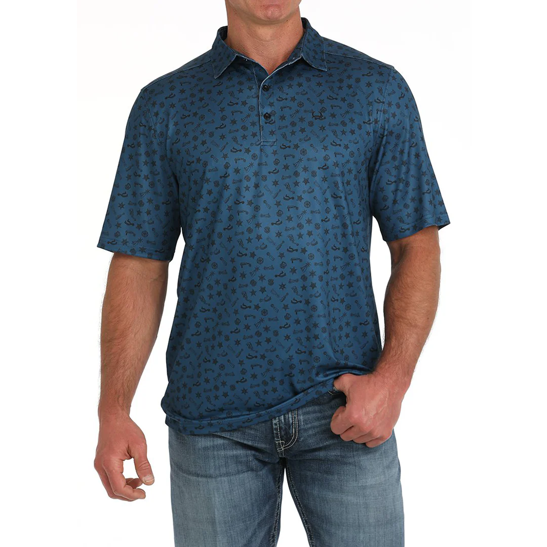 Cinch Men's Spur Print Polo
