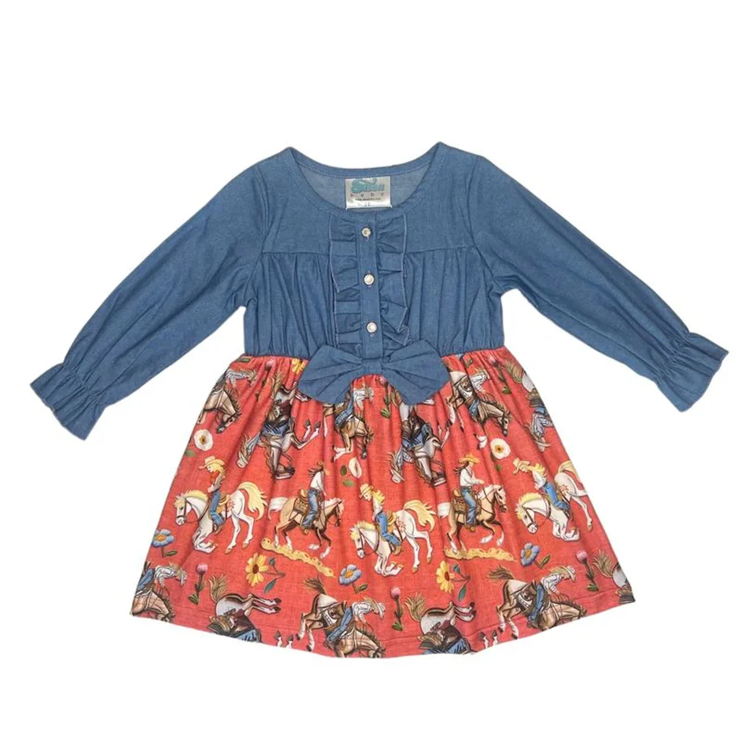 Shea Baby Baby Girls' A Cowgirl Thing Denim Dress