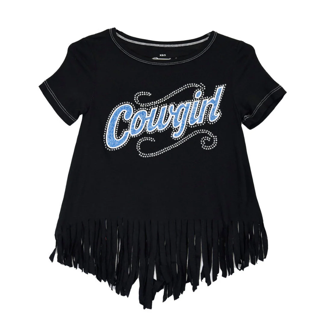 Cowgirl Hardware Toddler Girls' Logo Fringe T-Shirt