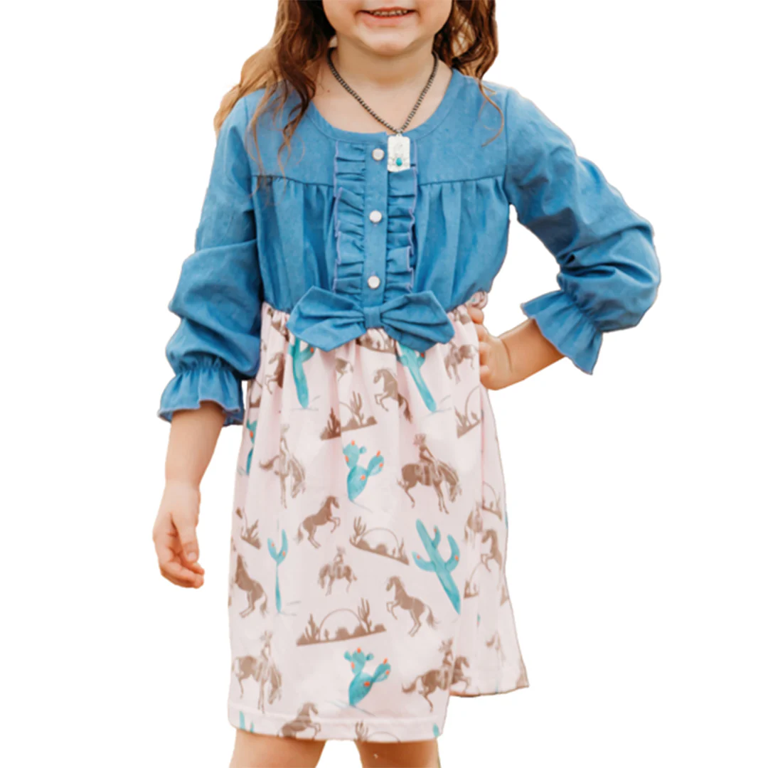 Shea Baby Toddler Girls' Getin Western Denim Dress