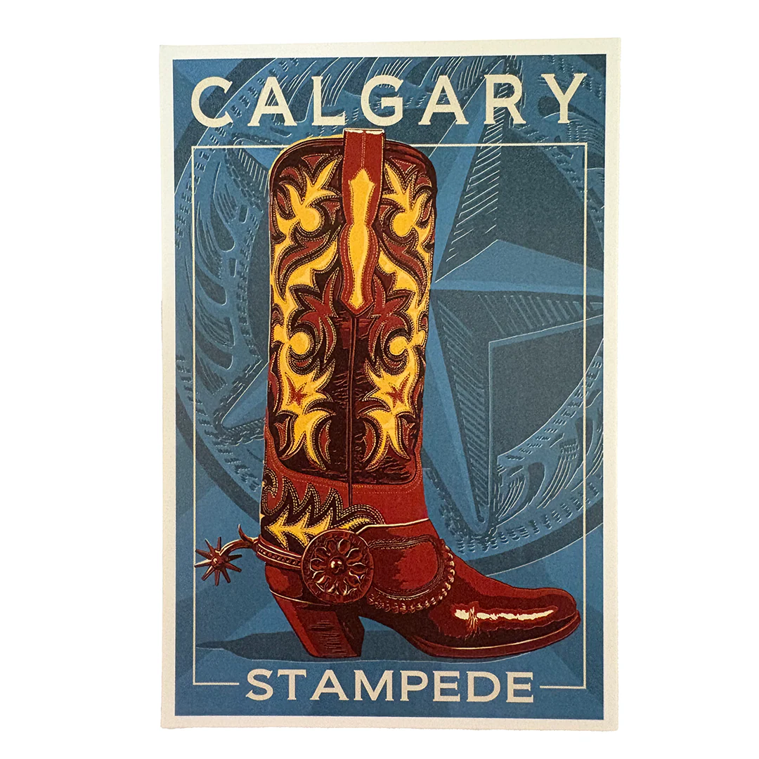 Calgary Stampede Cowboy Boot Postcard