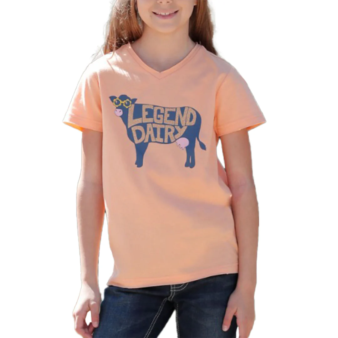 Cruel Denim Girls' Legend Dairy Raw Edge T-shirt