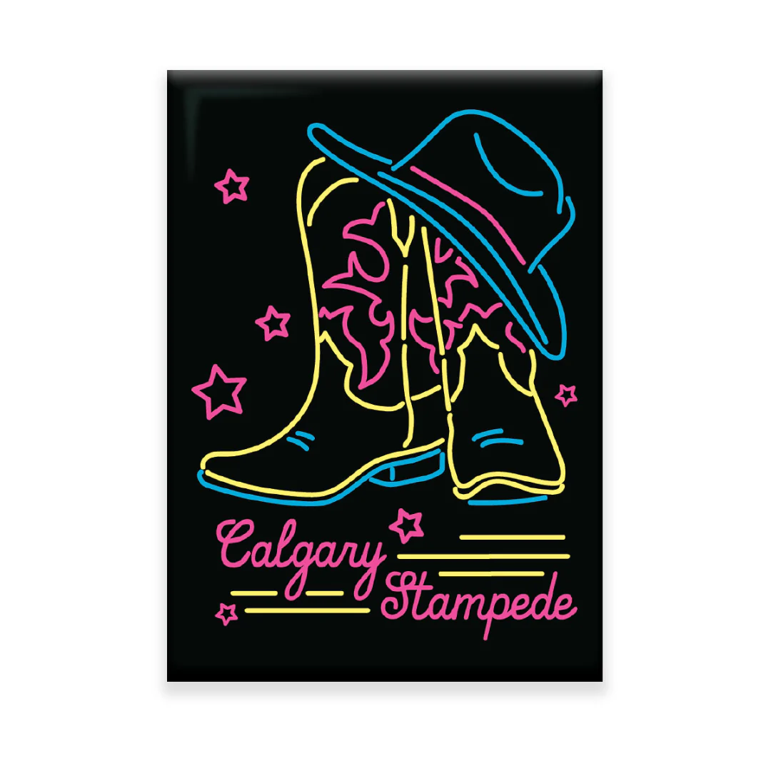Calgary Stampede Hat And Boot Magnet