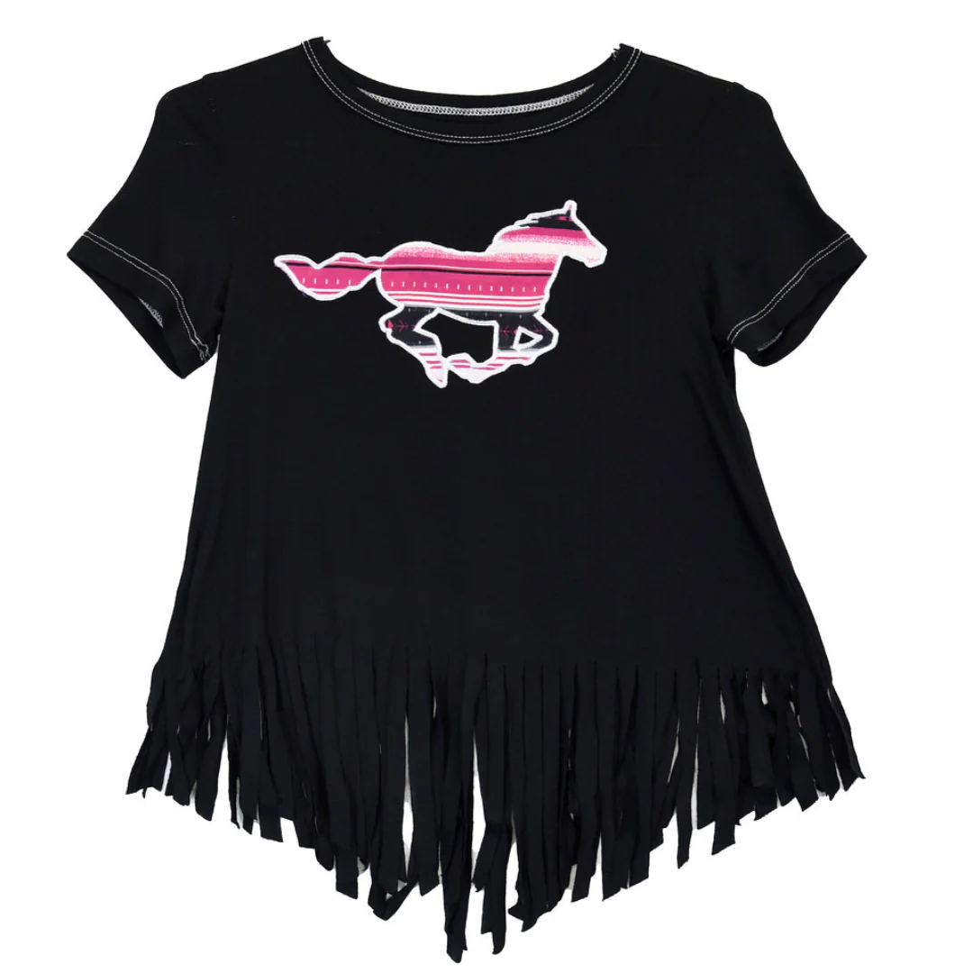 Cowgirl Hardware Toddler Girls' Horse Fringe T-Shirt