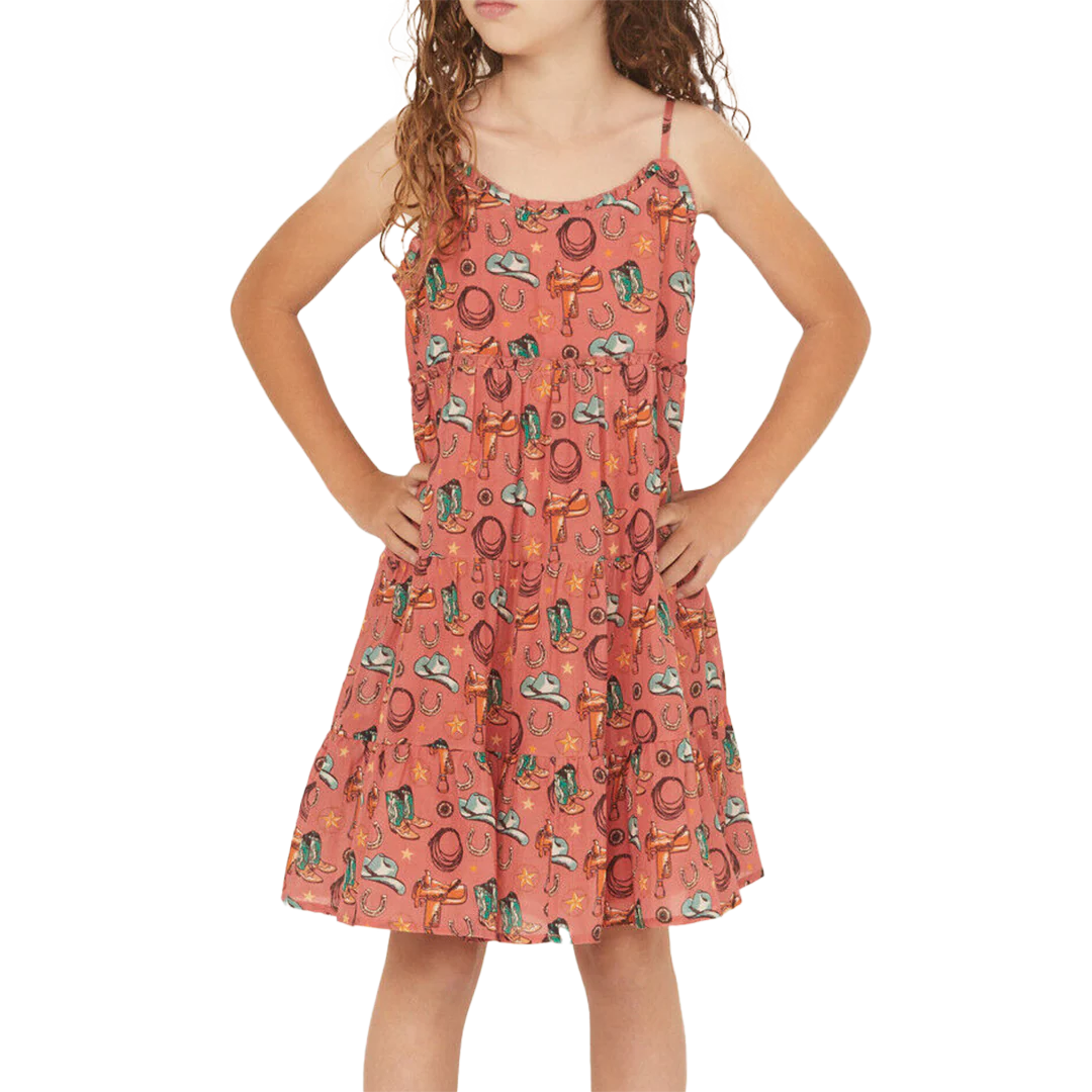 Rock & Roll Denim Girls' Conversational Print Dress