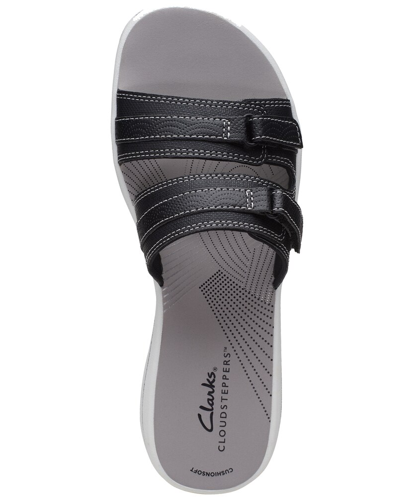 Clarks Women's Breeze Piper Slides - Black White