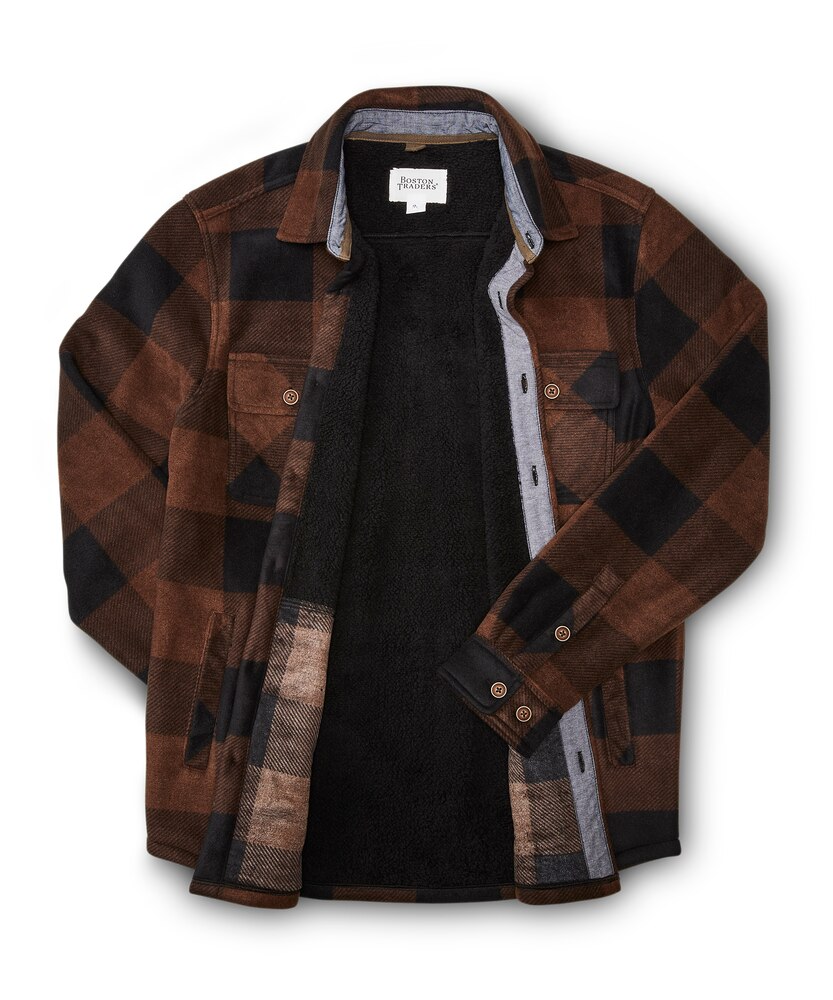 Boston Traders Men's Bonded Polar Plaid Shacket