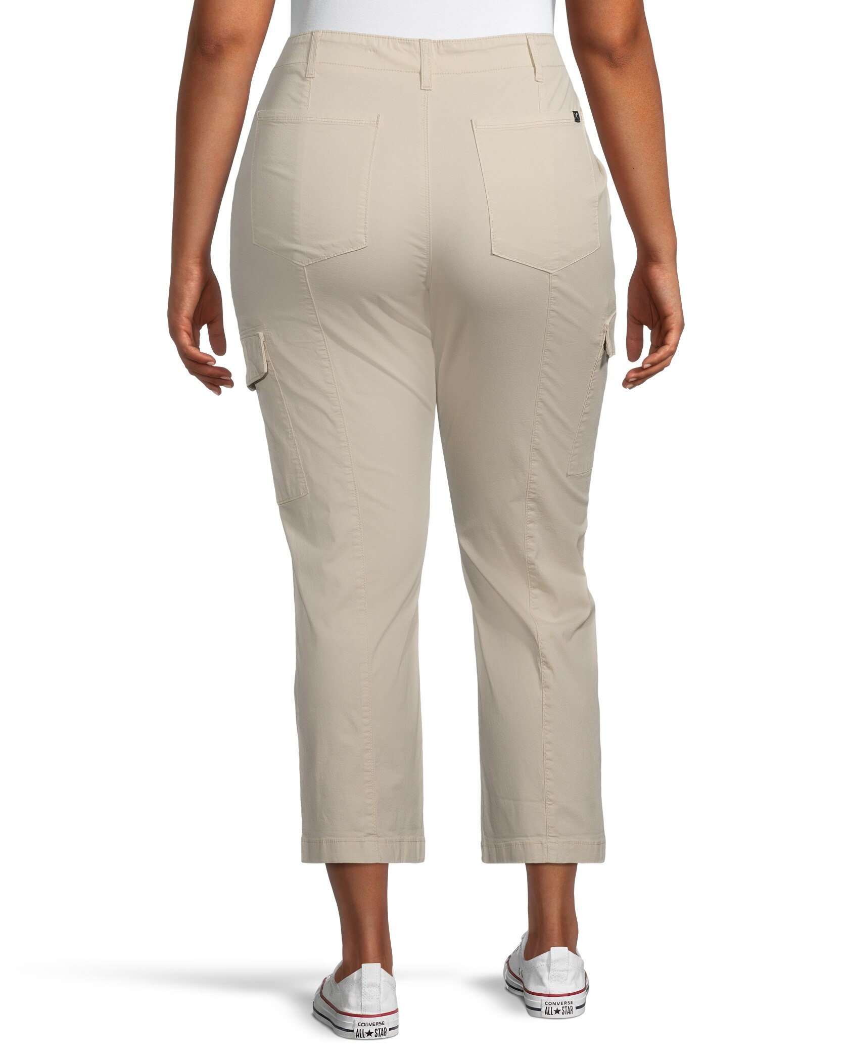 Denver Hayes Women's Garment Wash High Rise Crop Pants