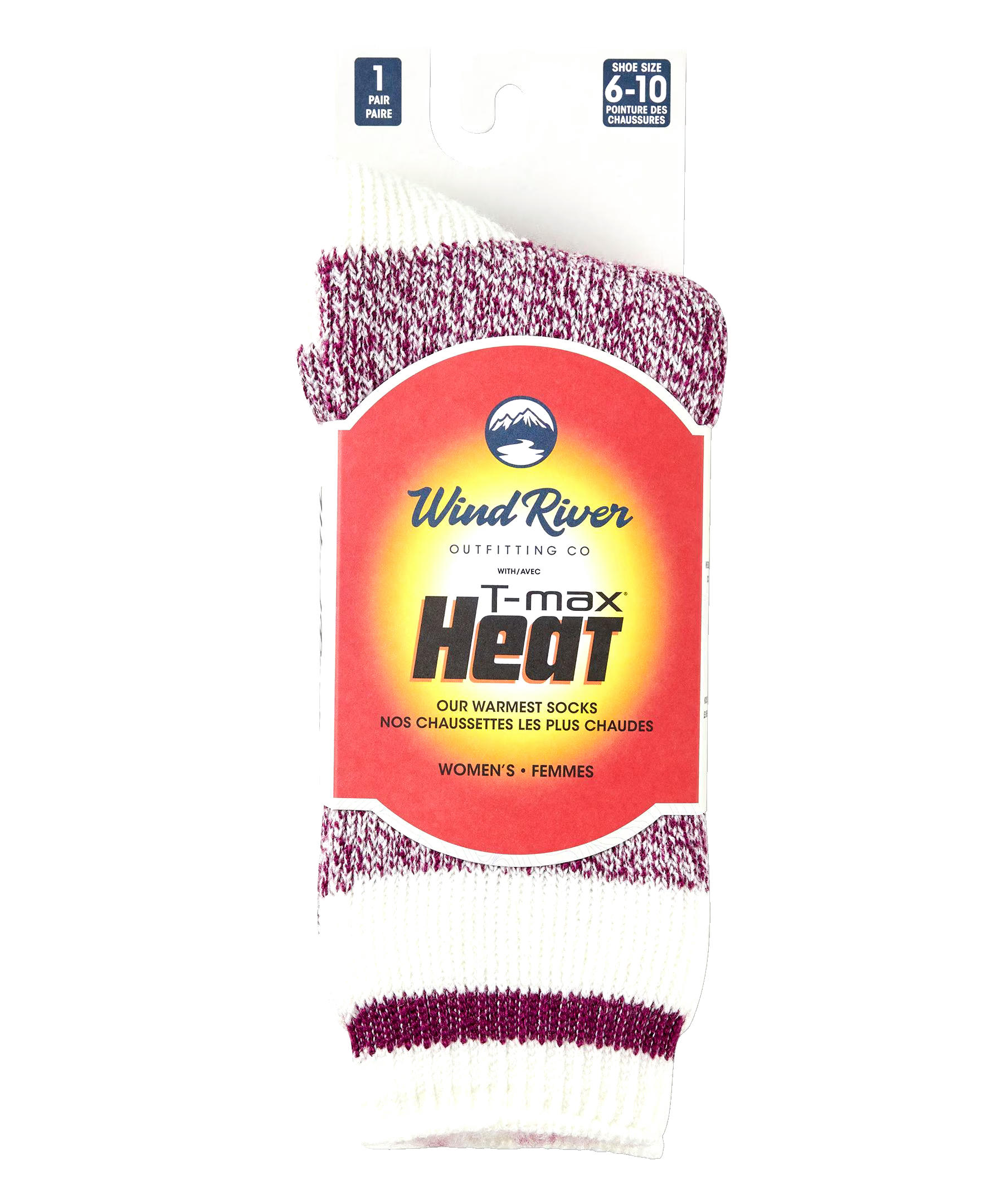 WindRiver Women's Twist Knit Thermal T-Max Heat Crew Socks