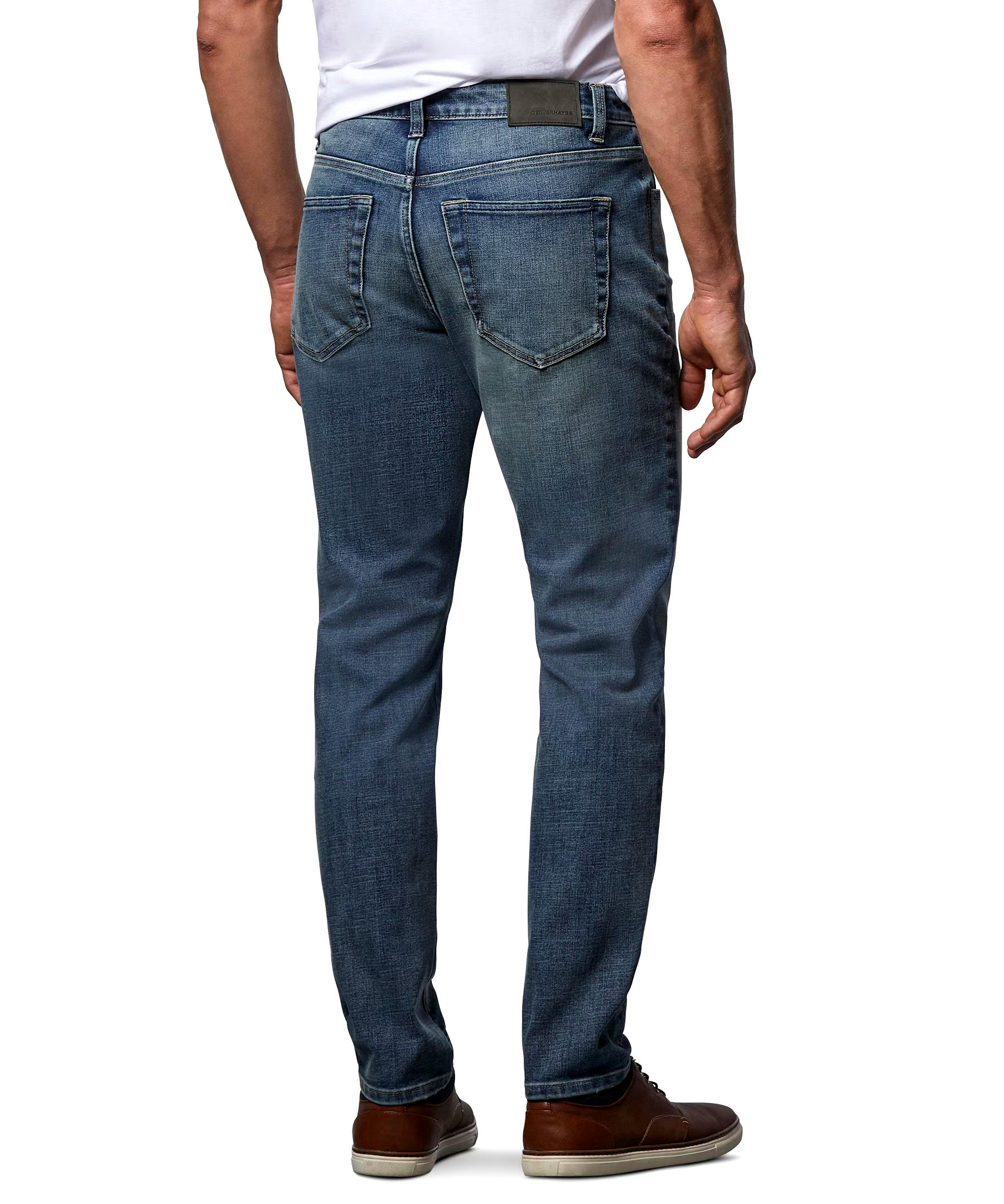 Denver Hayes Men's FLEXTECH Athletic Fit 4 Way Stretch Jeans - Light Wash