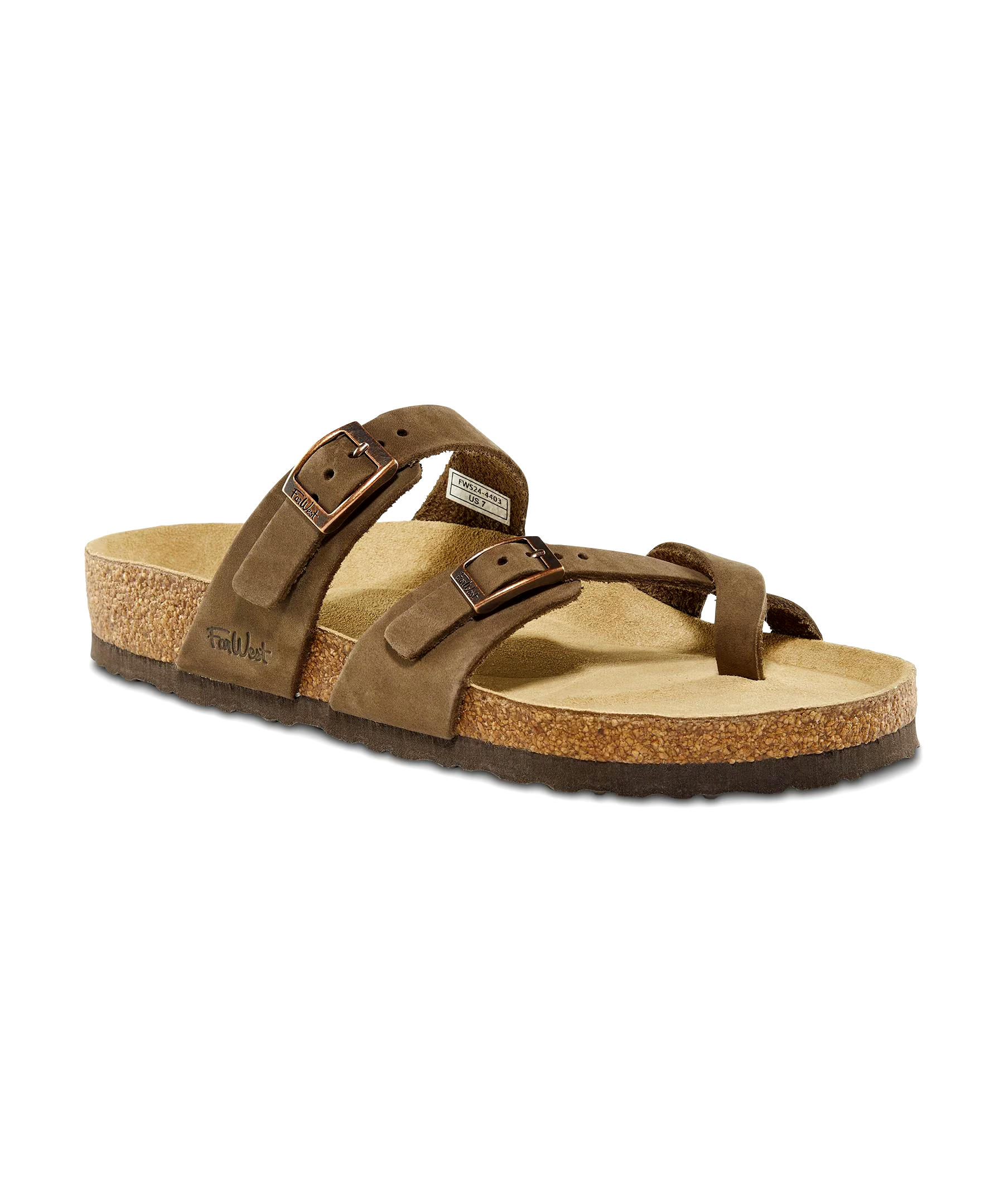 Farwest Women's Kelowna Cork Toe Loop Sandal