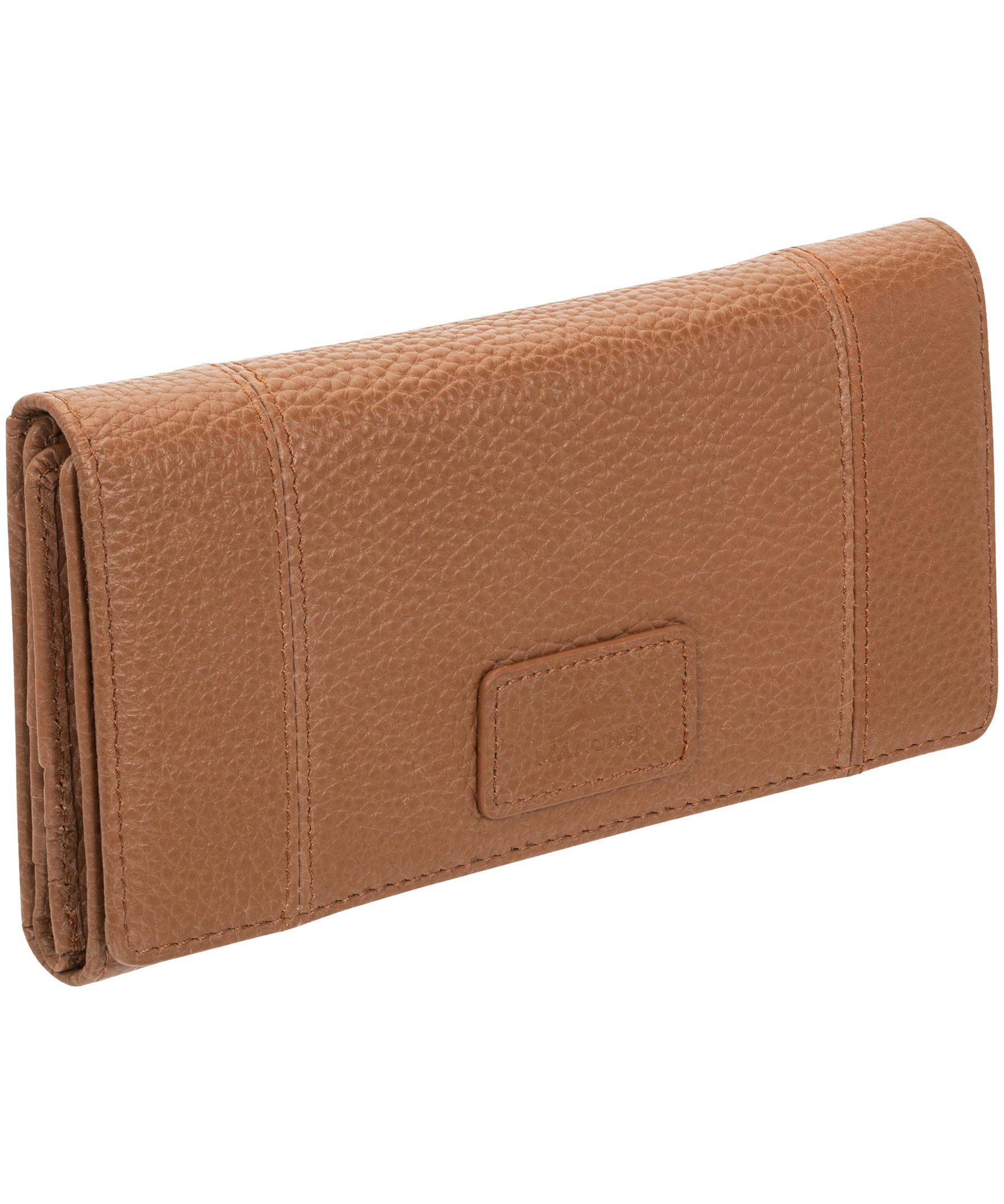 Mancini Leather Goods Women's Pebelled RFID Secure Trifold Wing Wallet