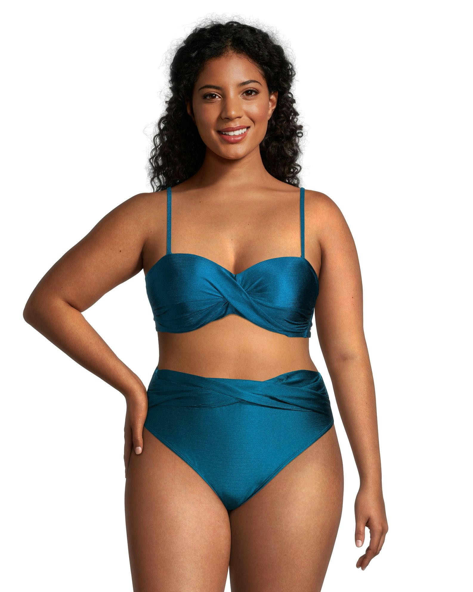 Women's Shimmer Twist Swim Bottoms