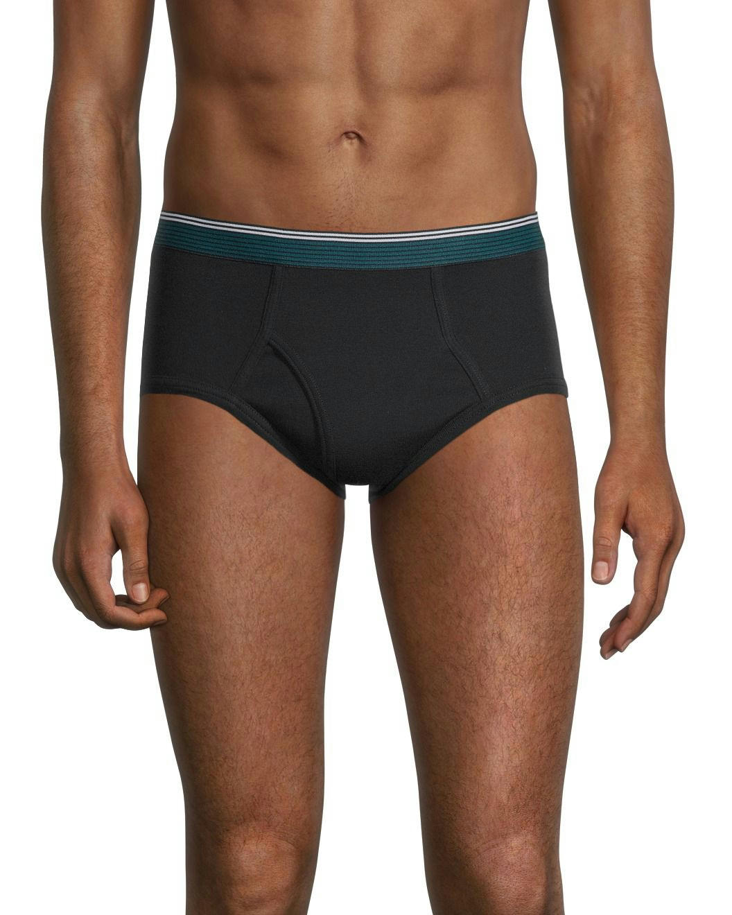 Denver Hayes Men's 3 Pack Cotton Basic Briefs - Black