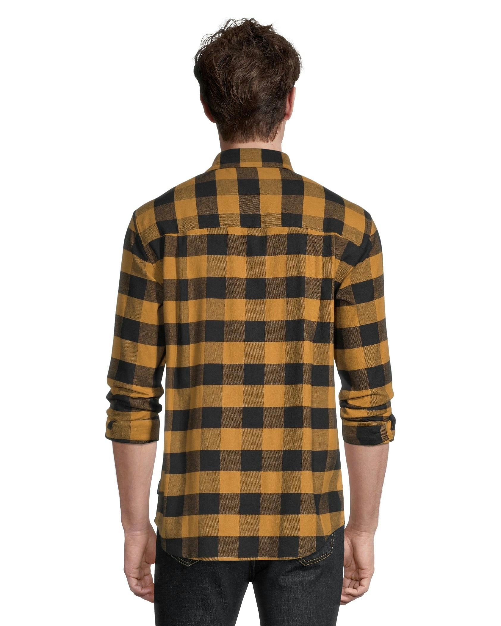 WindRiver Men's Stretch Regular Fit Basic Flannel Shirt