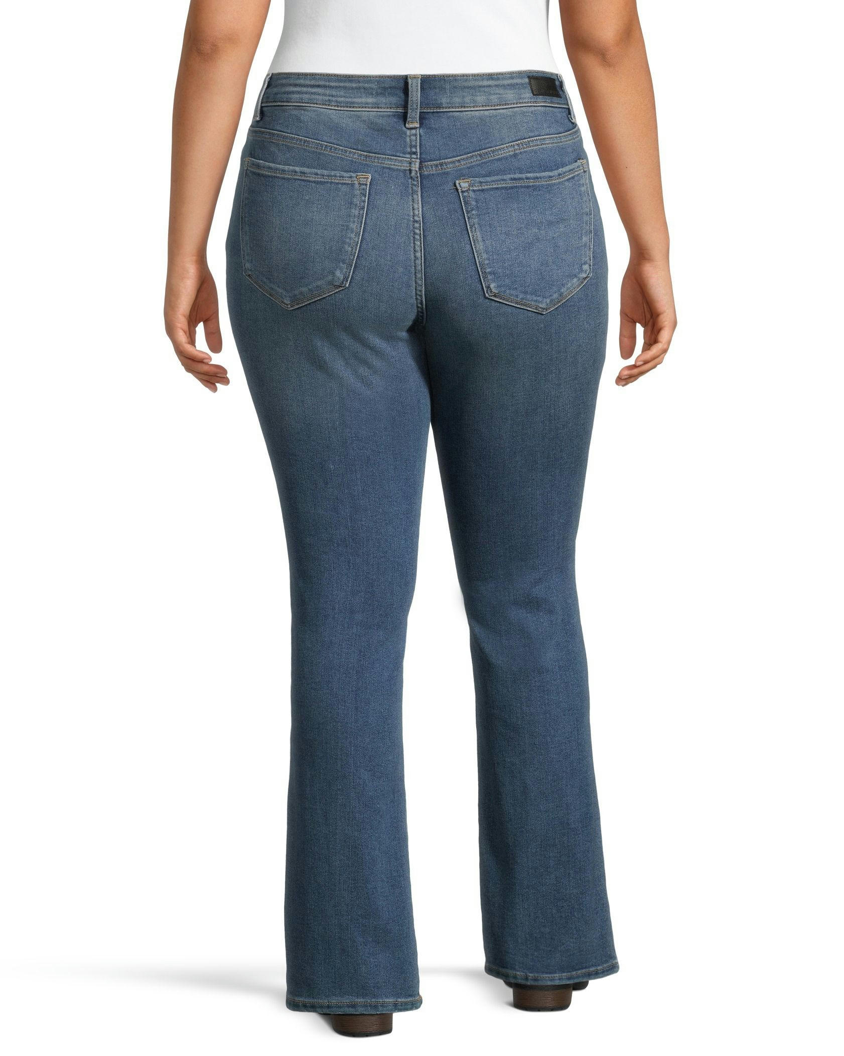 Denver Hayes Women's Curvy Mid Rise Bootcut Jeans - Medium Indigo