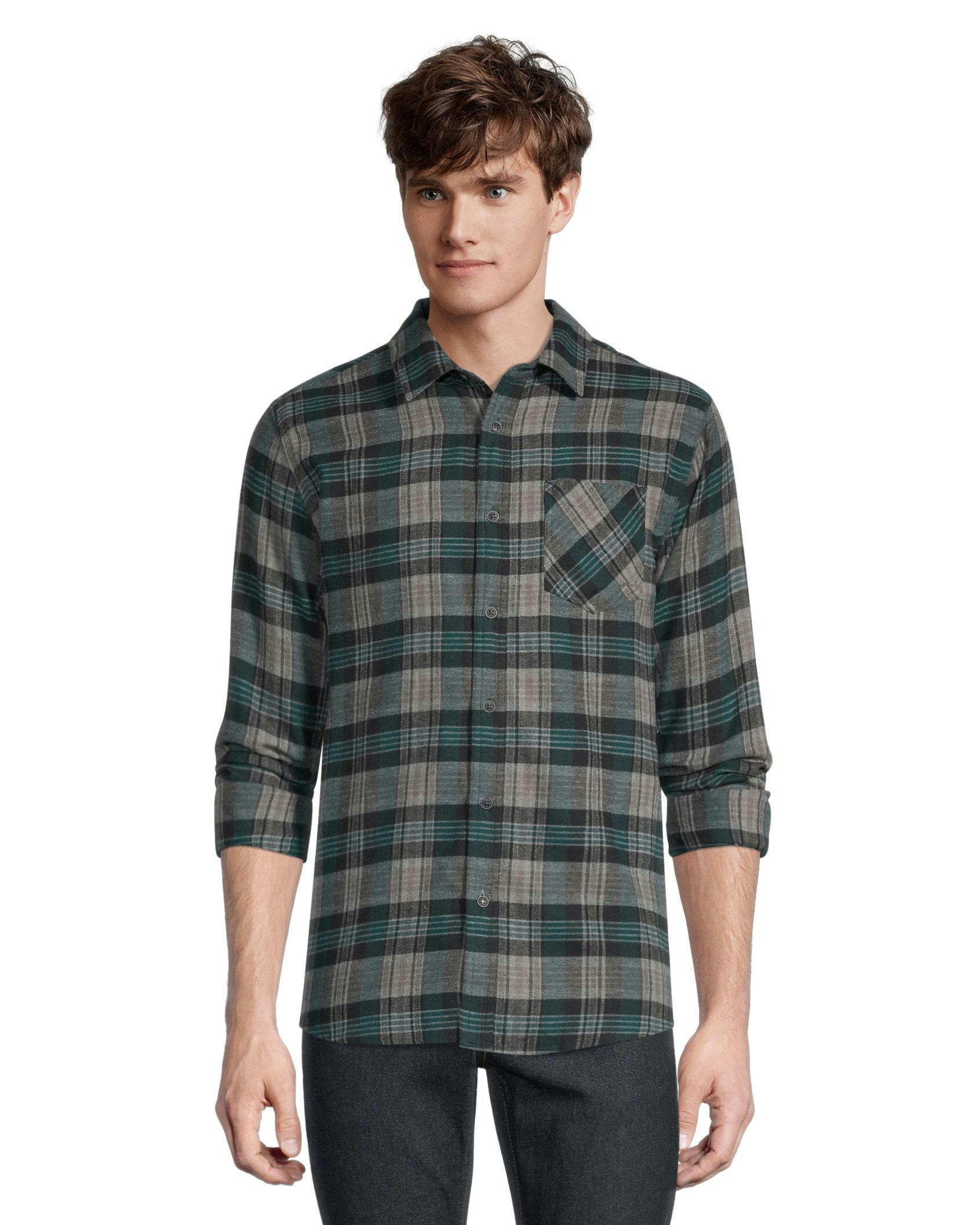Boston Traders Men's Classic Plaid Flannel Shirt