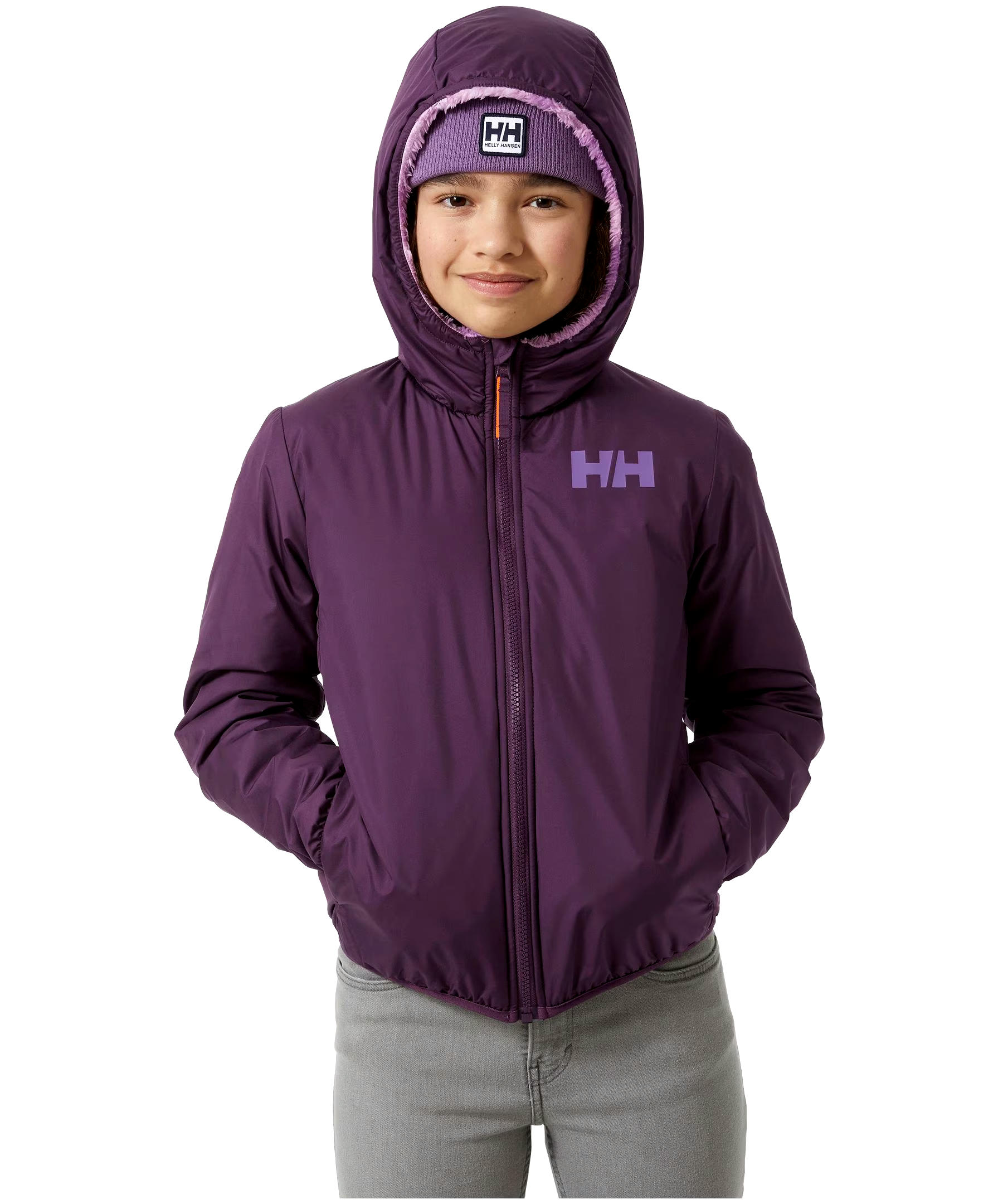 Helly Hansen Girls' 8-16 Years Champ Water Repellent Lighweight Reversible Jacket