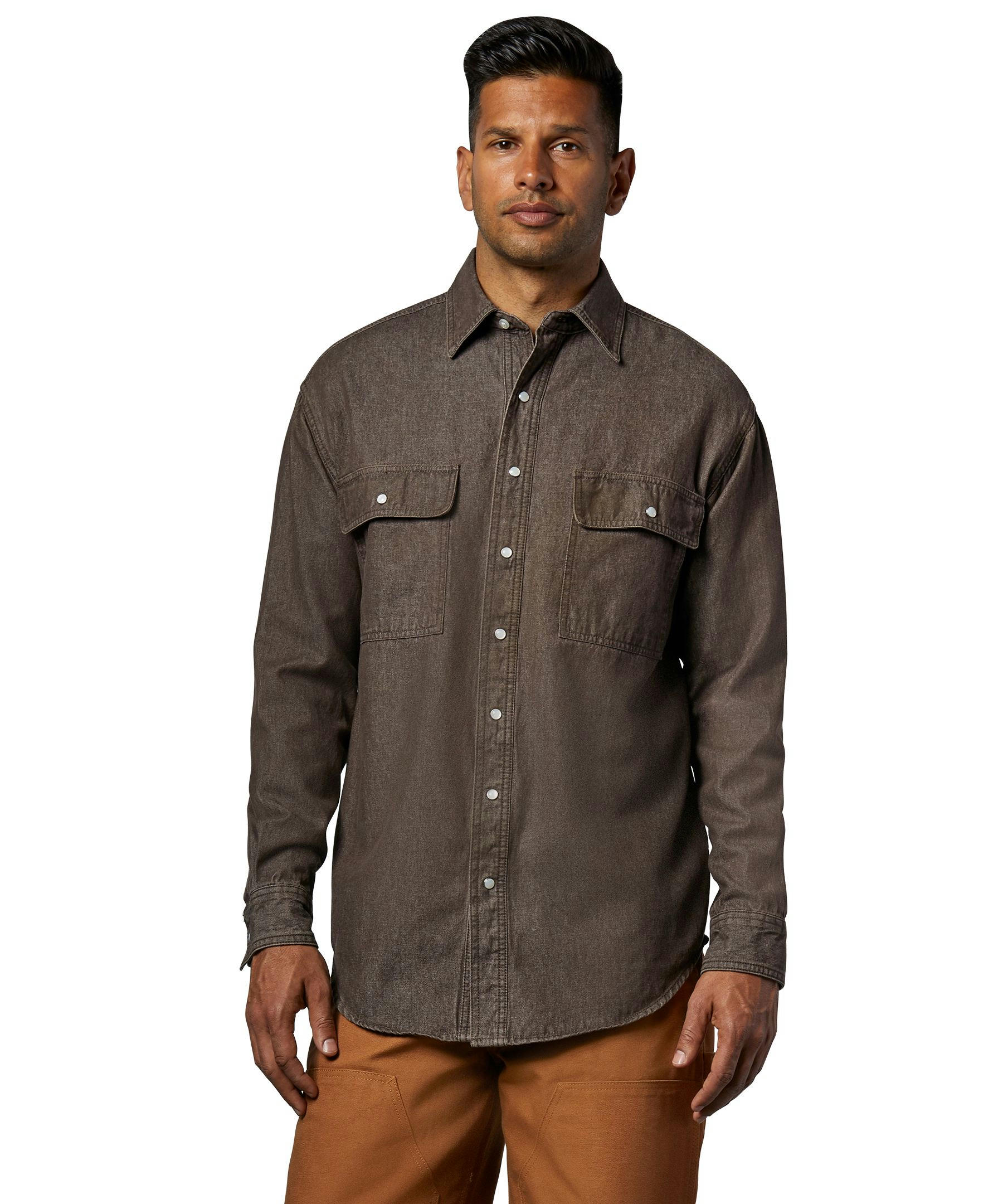 Dakota WorkPro Series Men's Snap Front Coloured Cotton Denim Shirt