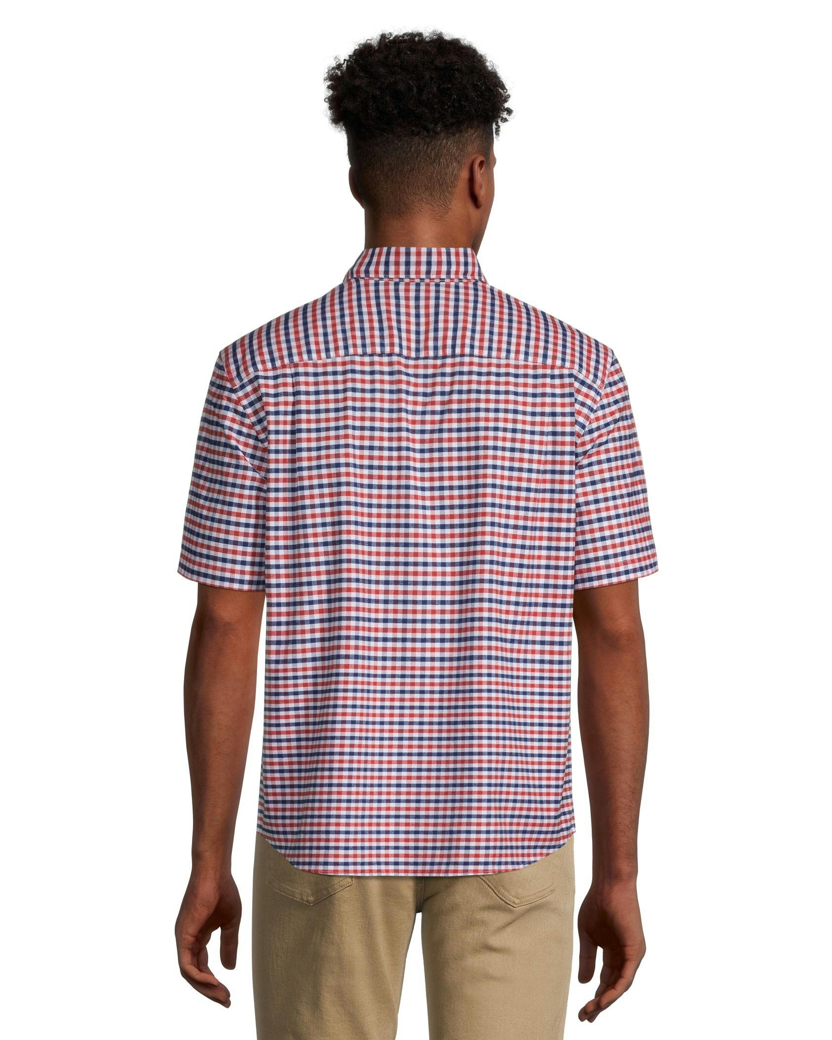 Denver Hayes Men's Classic Fit Short Sleeve Oxford Casual Shirt