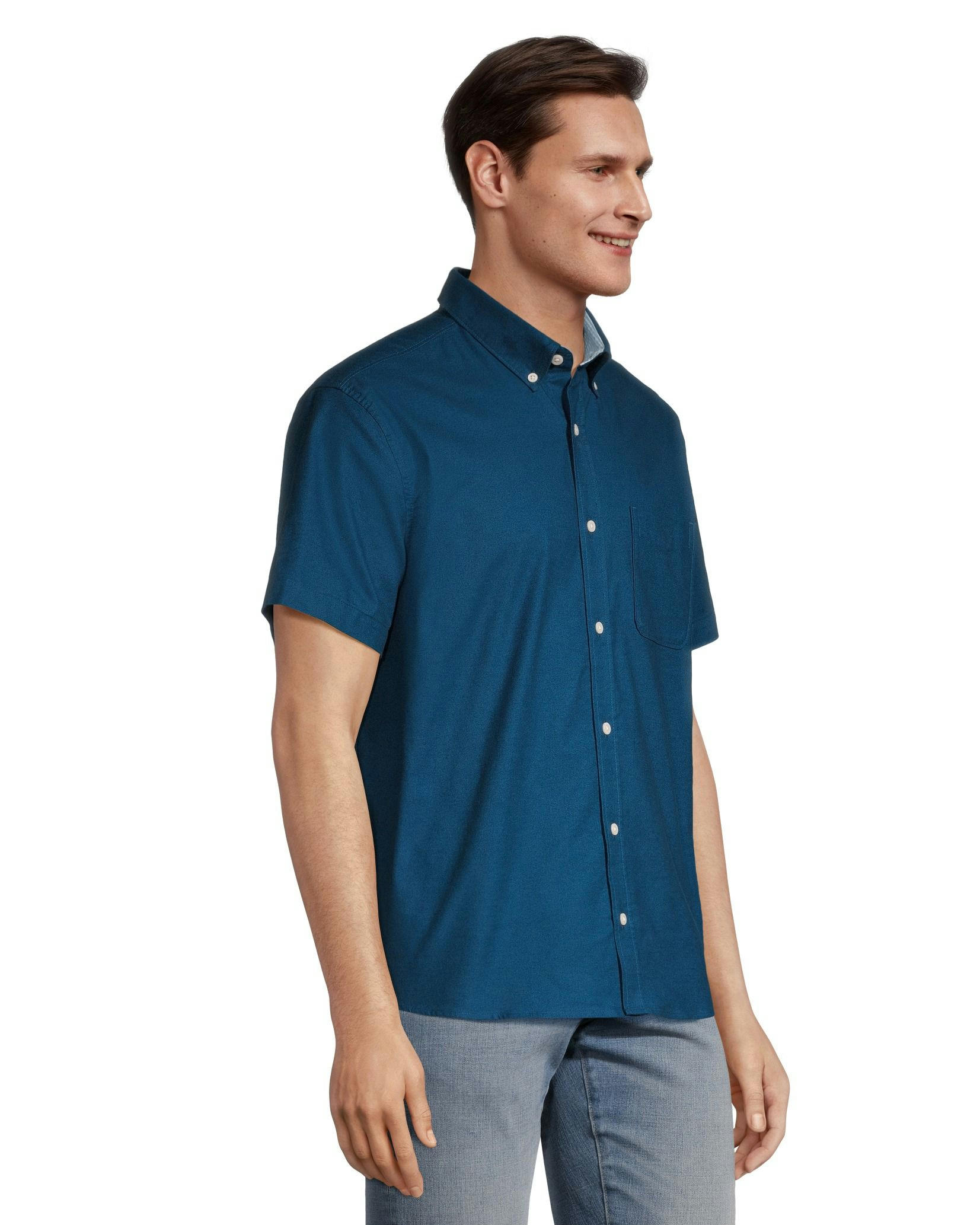 Denver Hayes Men's Oxford Casual Stretch Modern Fit Shirt