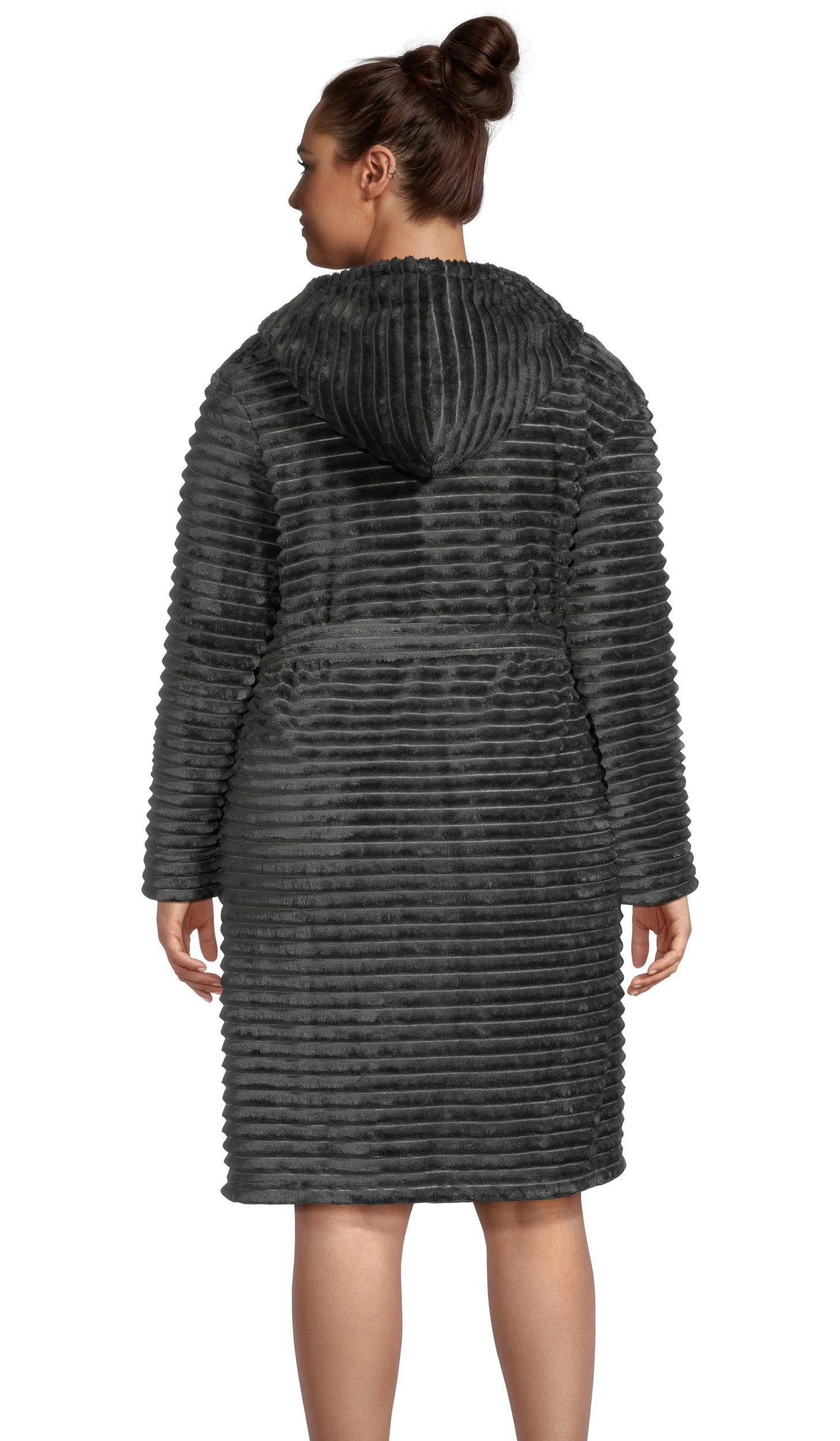 Denver Hayes Women's Short Cut Plush Velour Hooded Robe