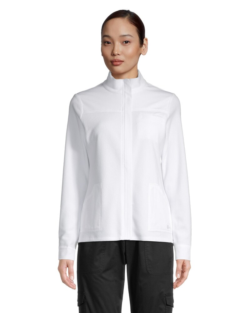 White Cross Women's Mixed Media Long Sleeve Work Shacket