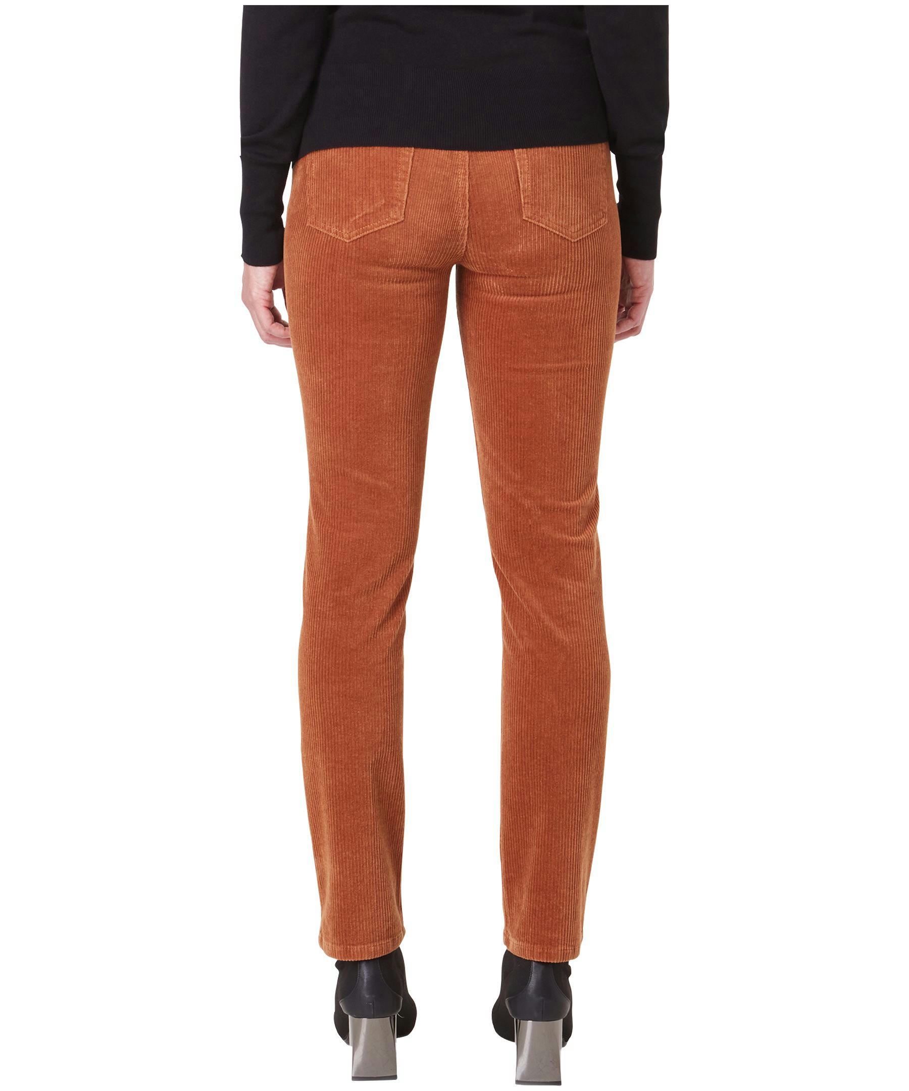 Lois Women's Georgia Mid High Rise Straight Leg Corduroy Pants