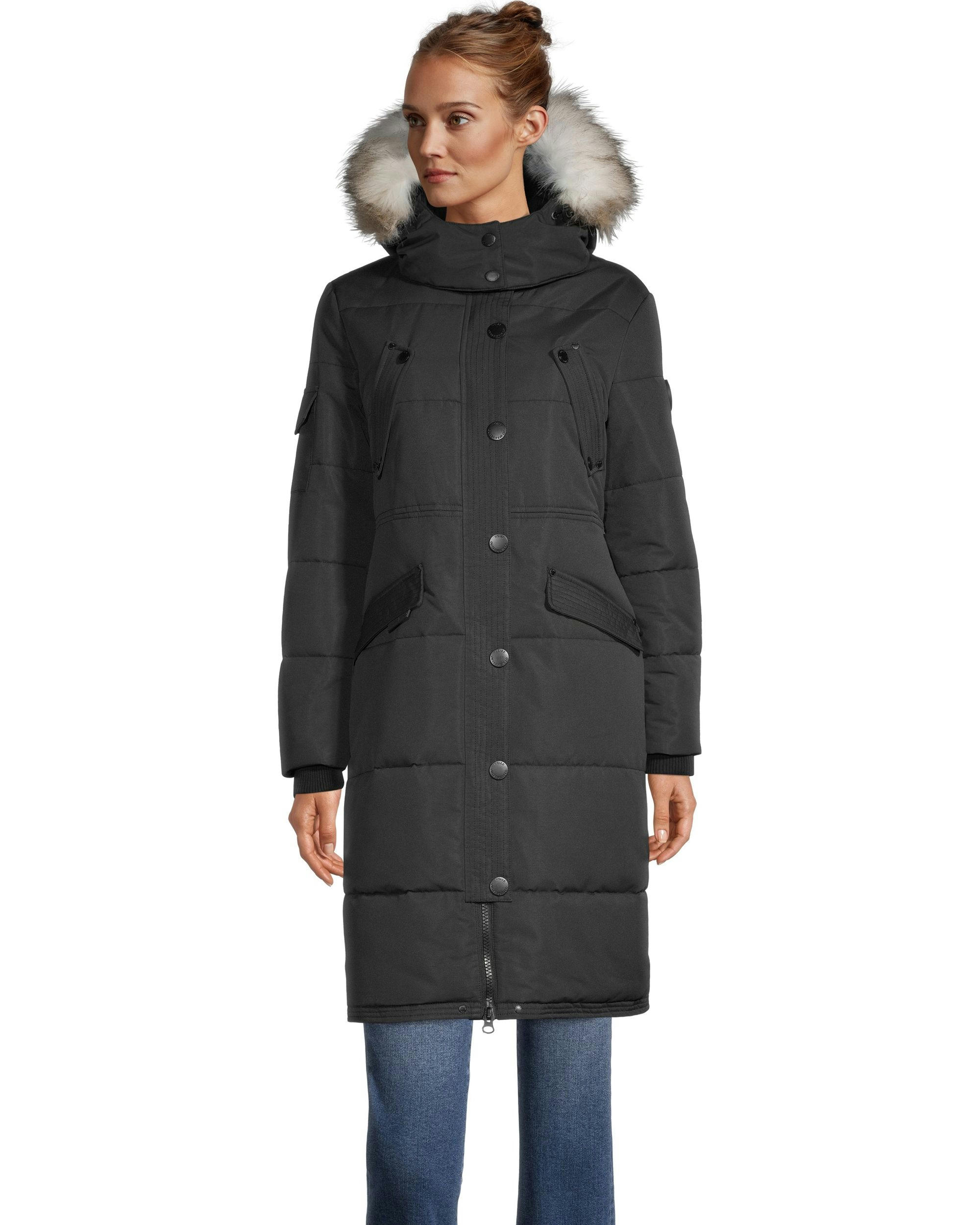 Noize Women's Kaylee Long Quilted Parka Jacket