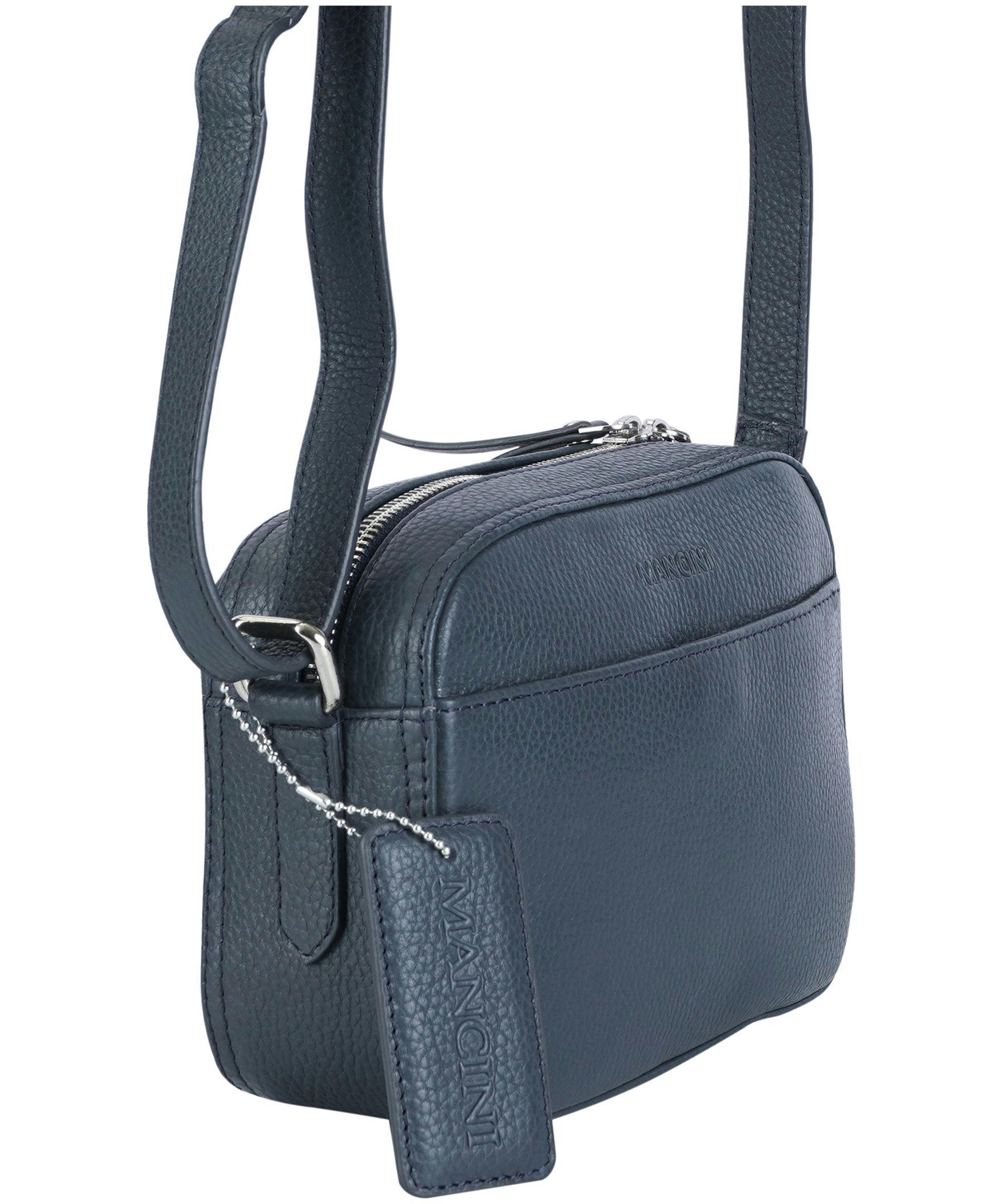 Mancini Leather Goods Women's Pebelled RFID Secure Clara Crossbody Bag