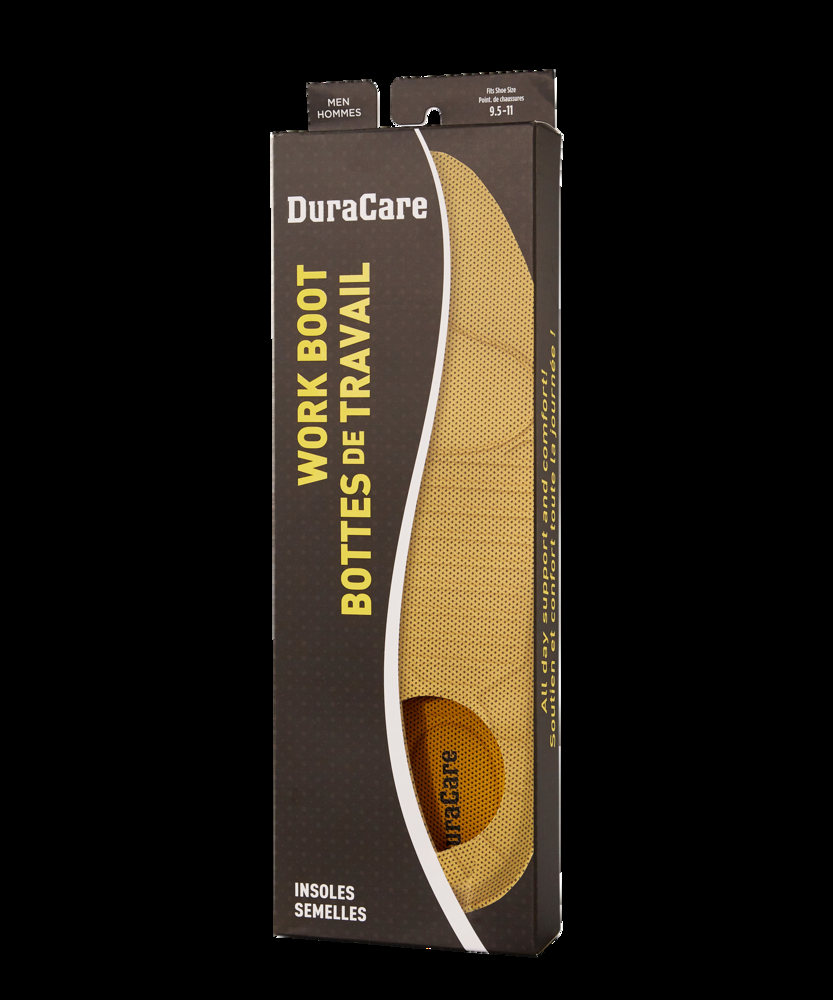DuraCare Women's Freshtech Memory Foam Cushion Work Boot Insoles - Yellow