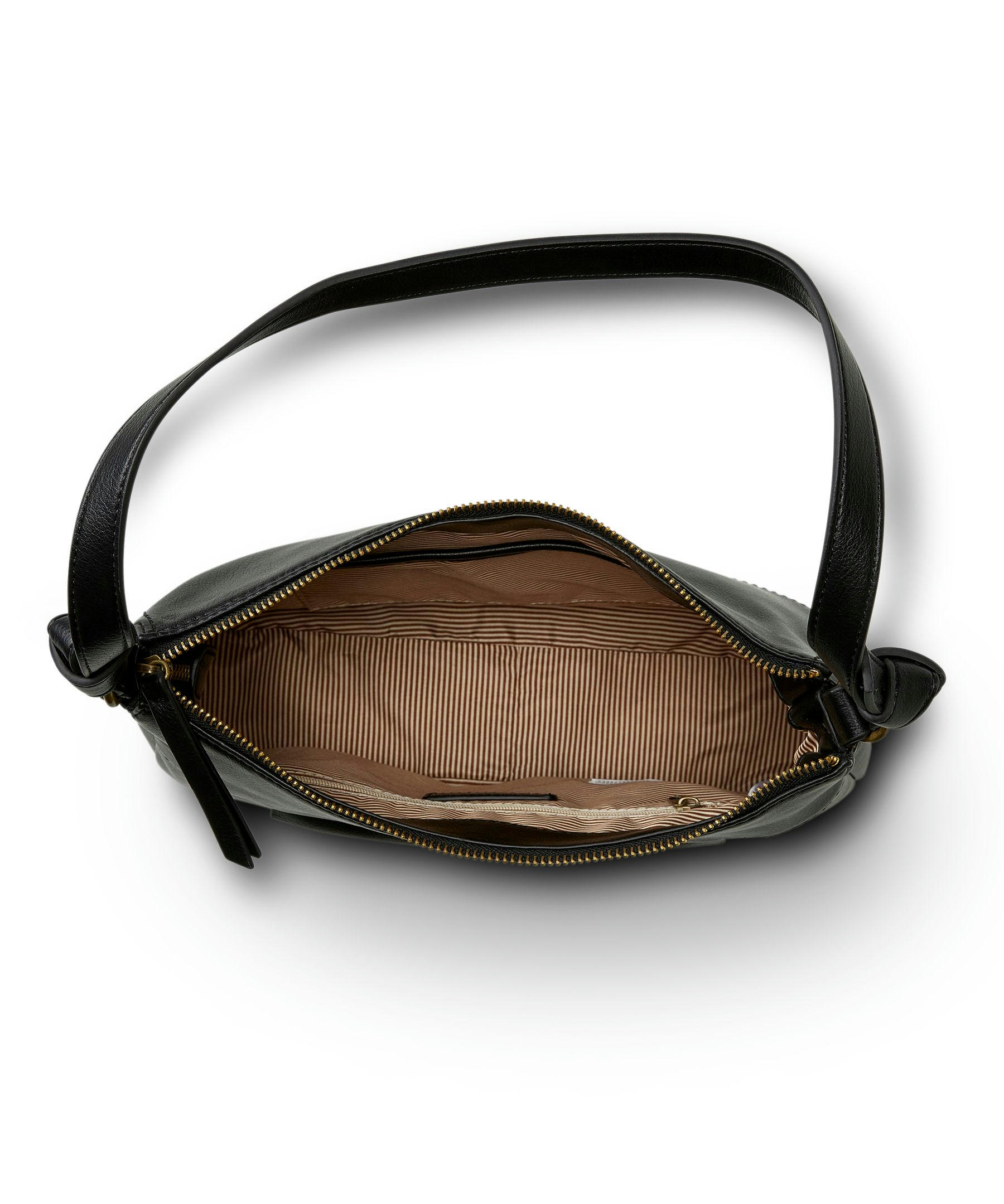 Denver Hayes Women's Shoulder Bag with Stitch Detailing and Zippered Outer Pocket