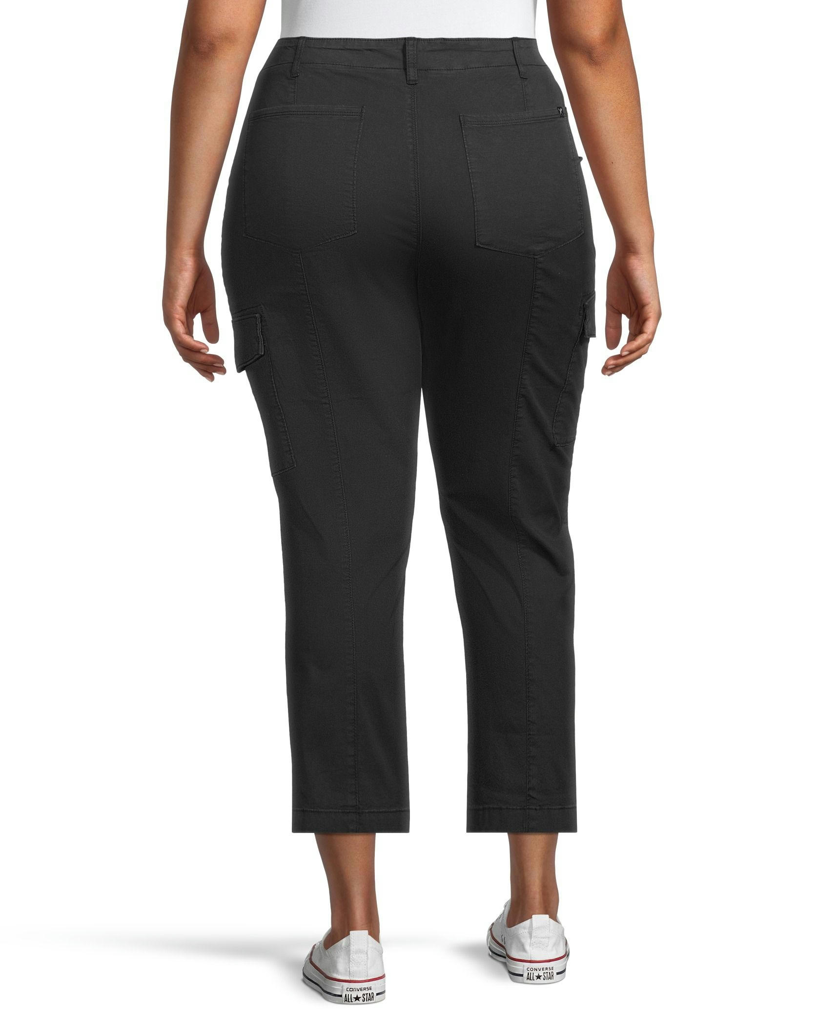 Denver Hayes Women's Garment Wash High Rise Crop Pants