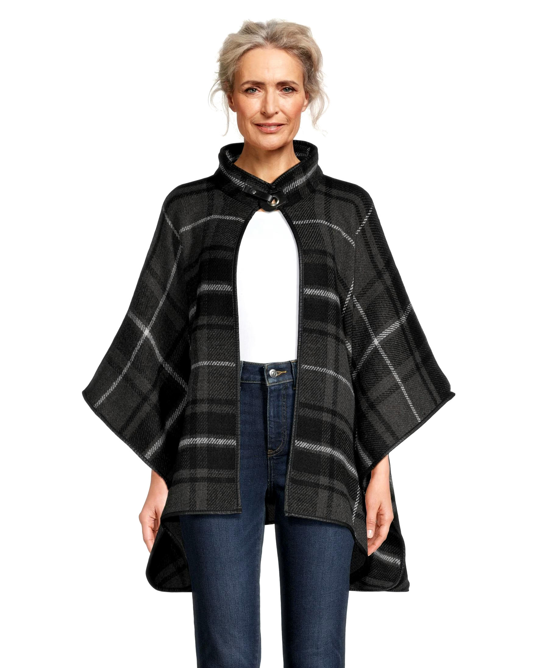 Denver Hayes Women's Cozy Plaid Ruana