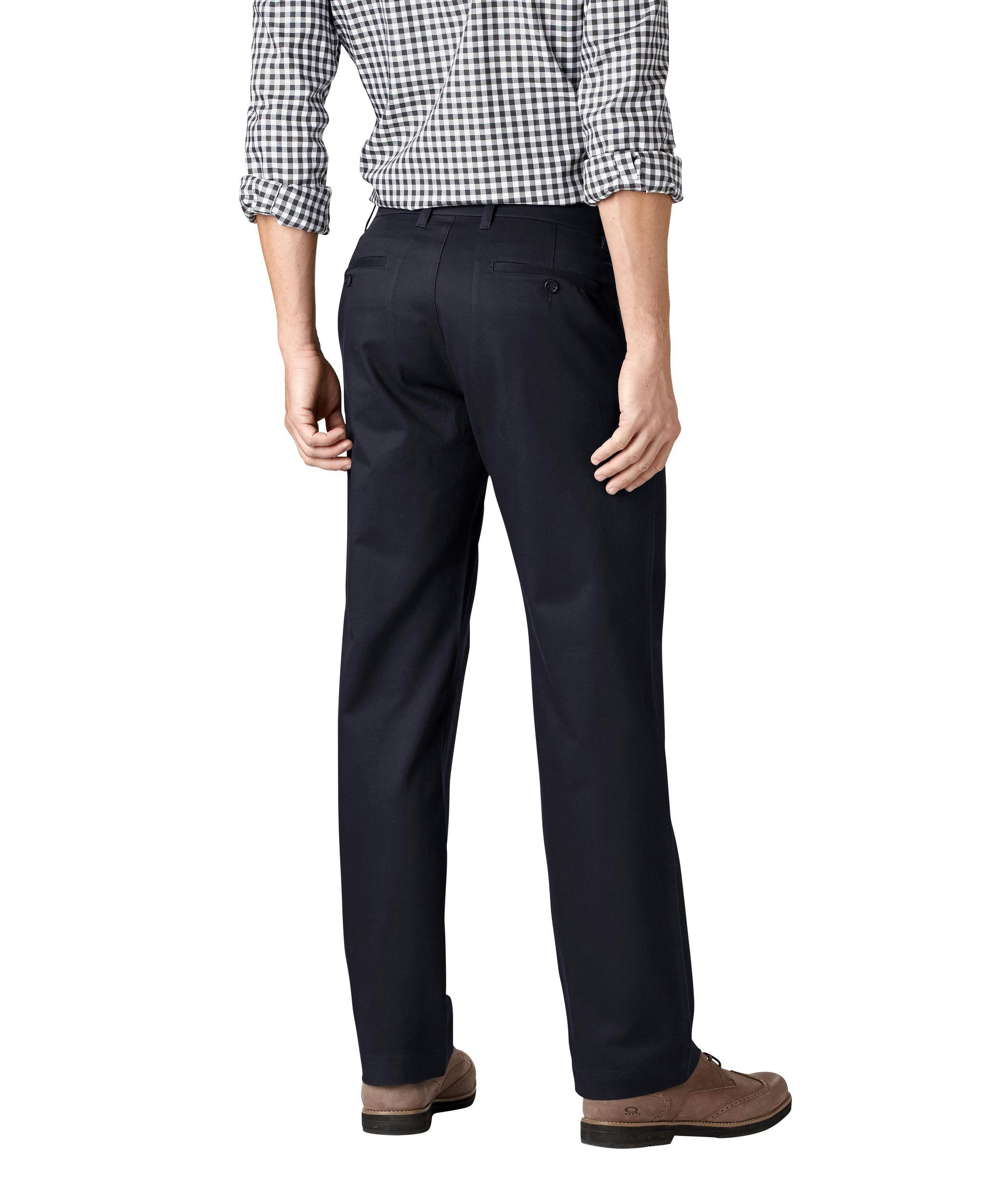 Denver Hayes Men's FLEXTECH 360 Stain Rejector Relaxed Fit Khaki Pants