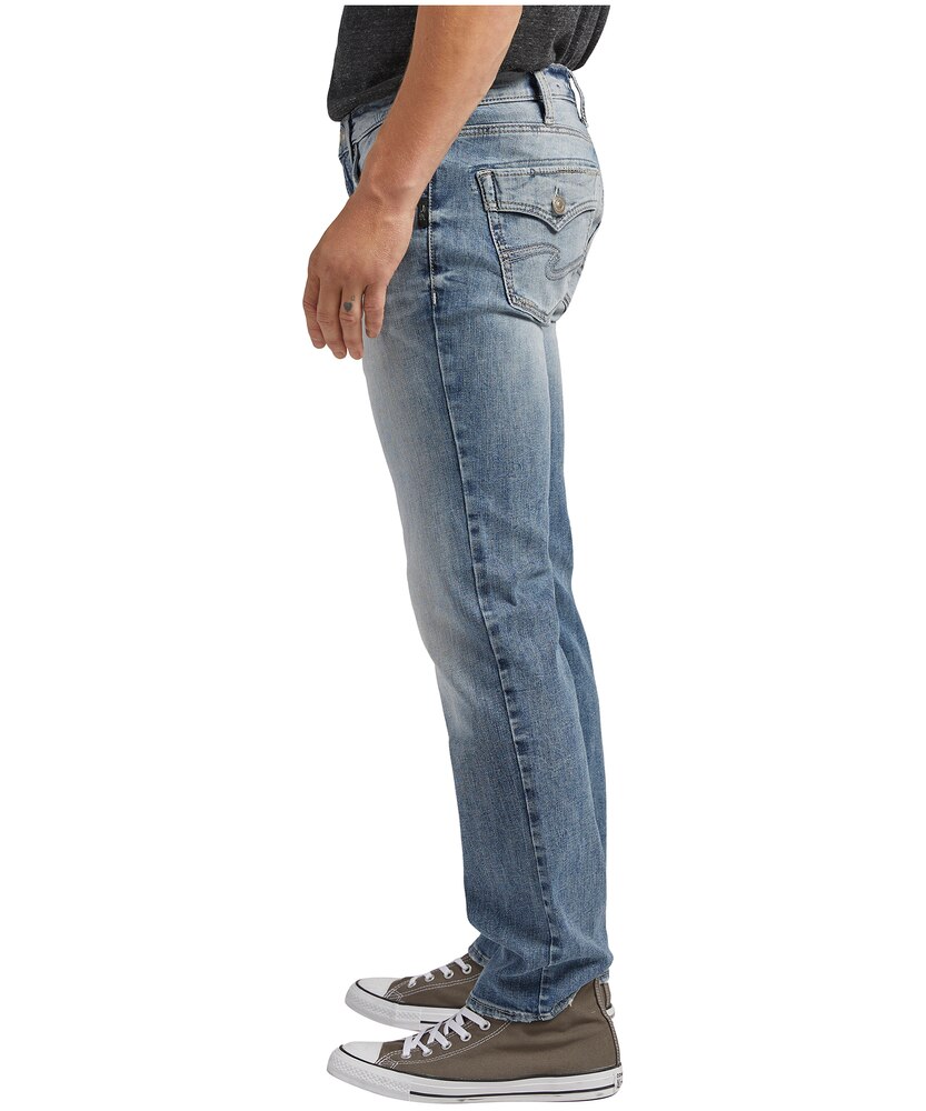 Silver Men's Allan Faux Flap Mid Rise Slim Jeans