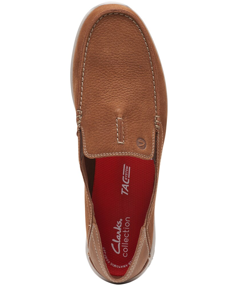 Clarks Men's Gorwin Step Ortholite Leather Slip On Shoes