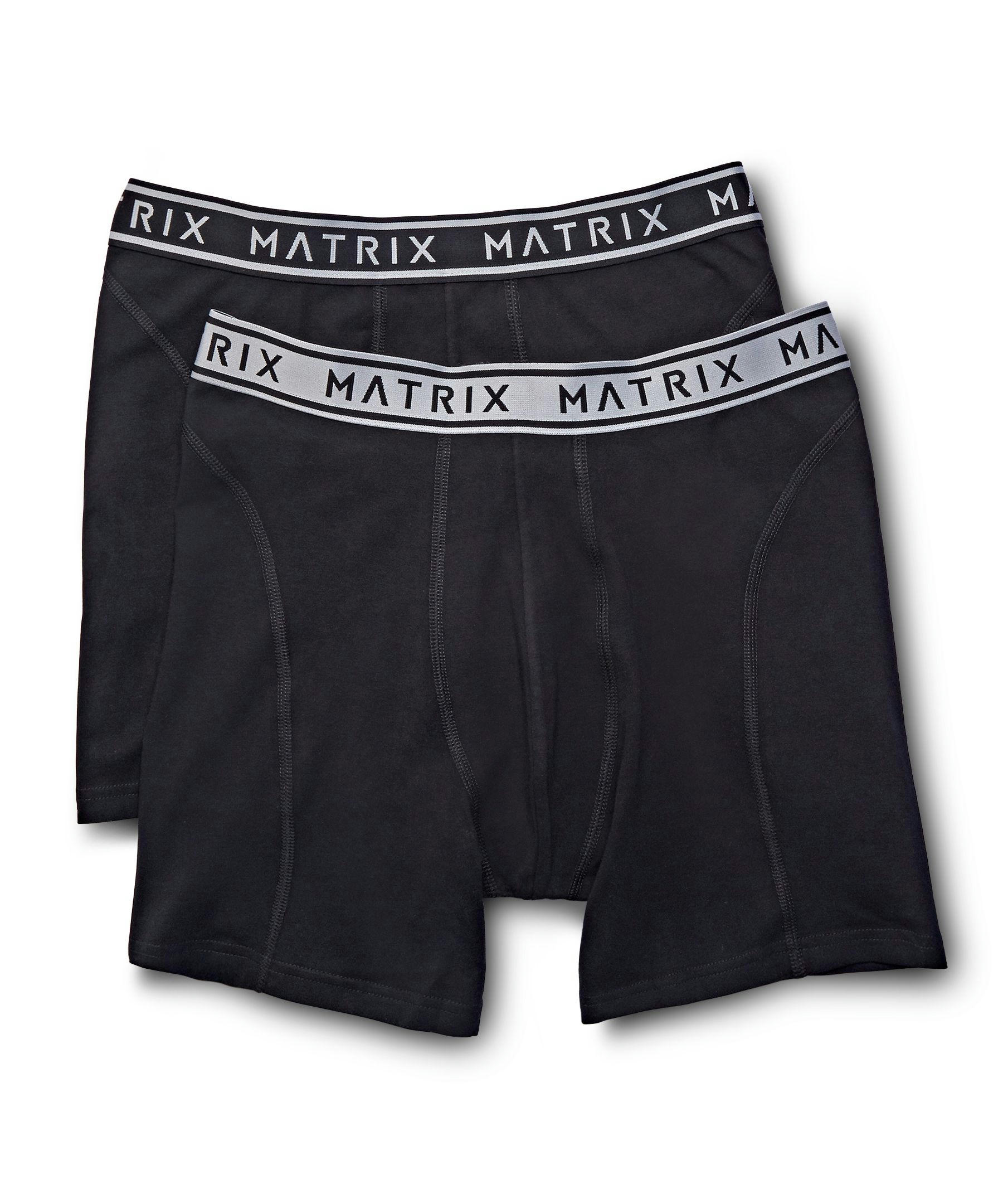 Matrix Men's 2 Pack Cotton Stretch Boxer Briefs Underwear