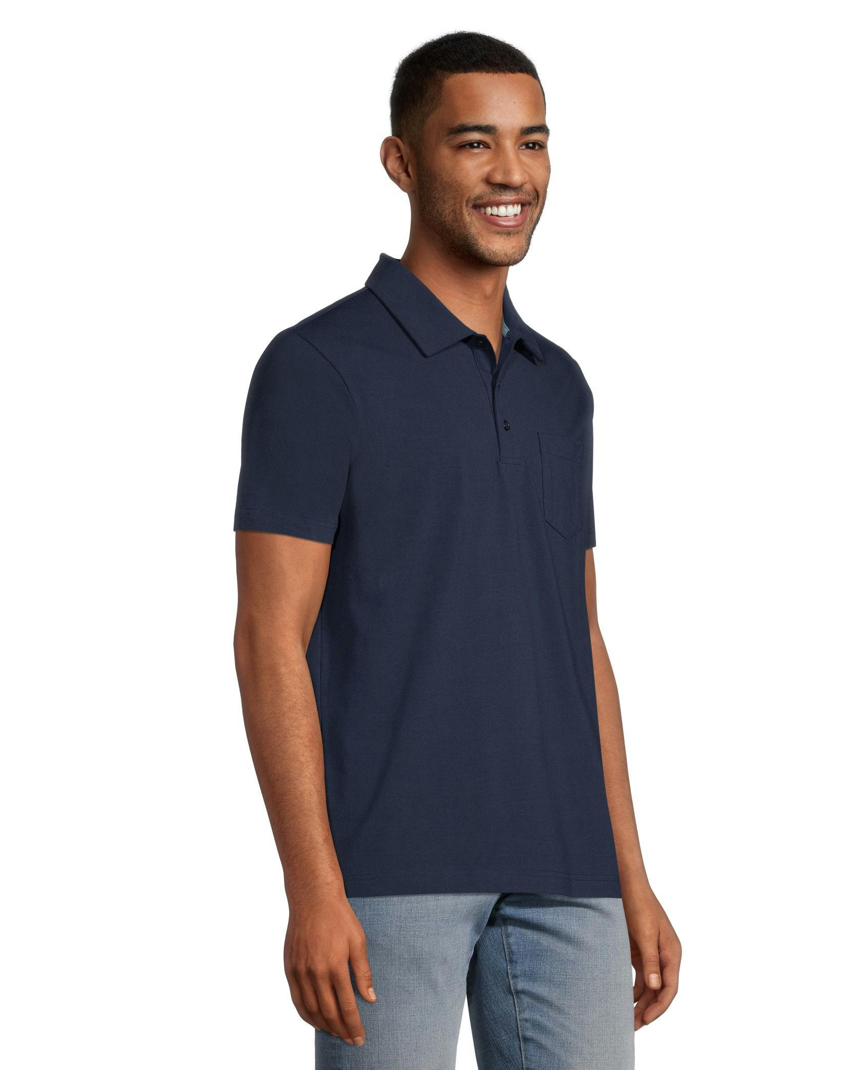 Denver Hayes Men's Modern Fit Stretch Polo Shirt