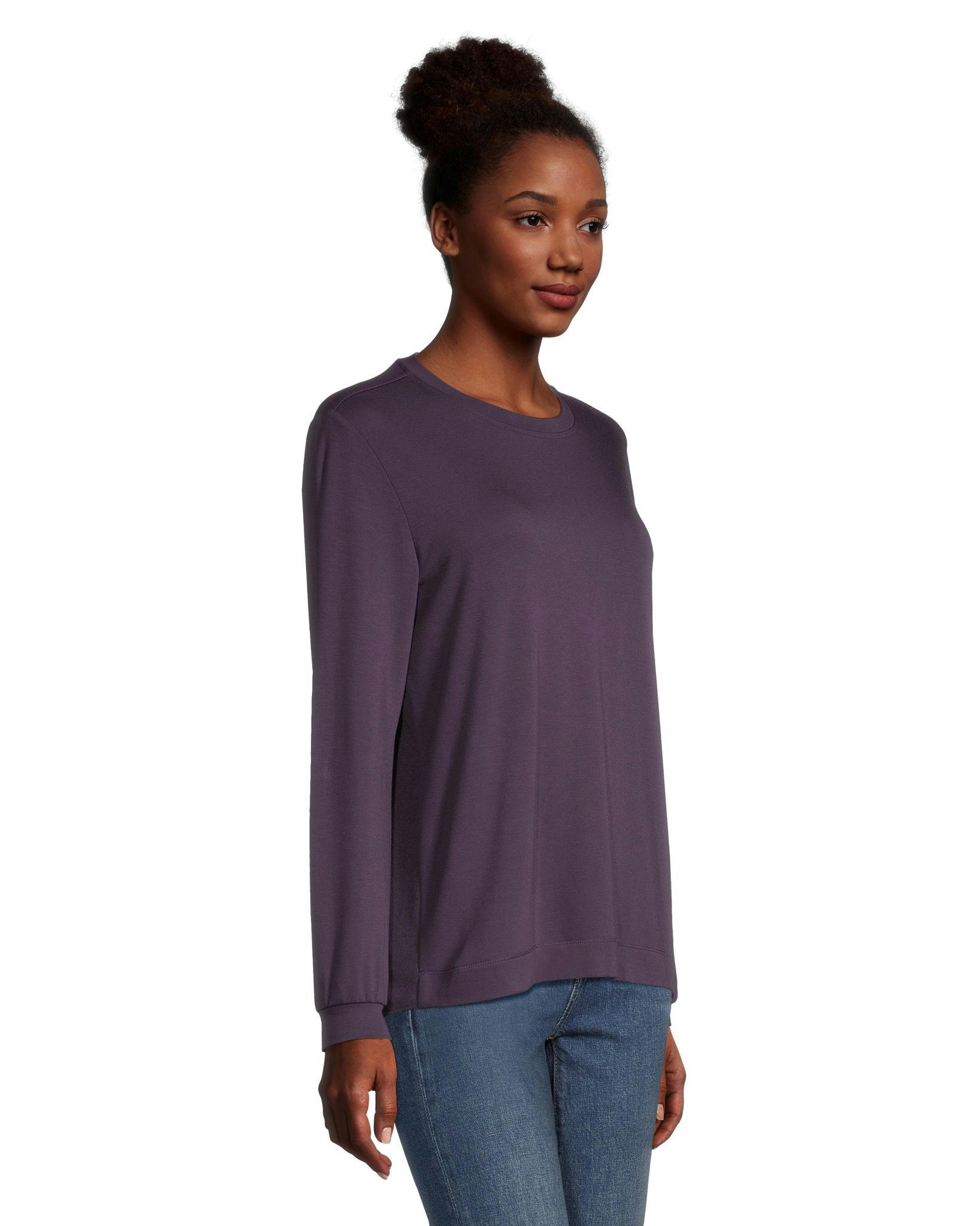 Denver Hayes Women's Relaxed Fit Long Sleeve High Low Shirt