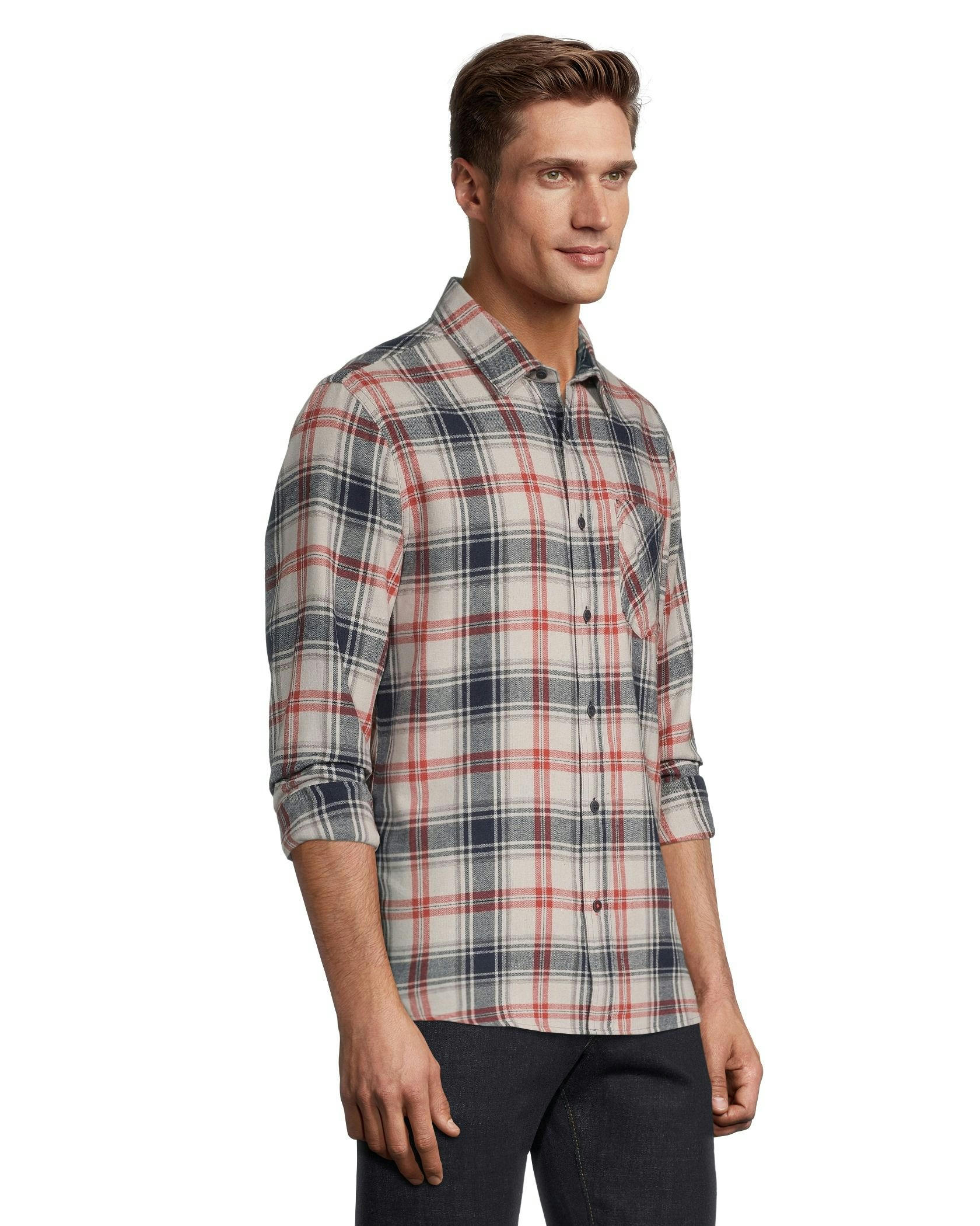 Boston Traders Men's Classic Plaid Flannel Shirt